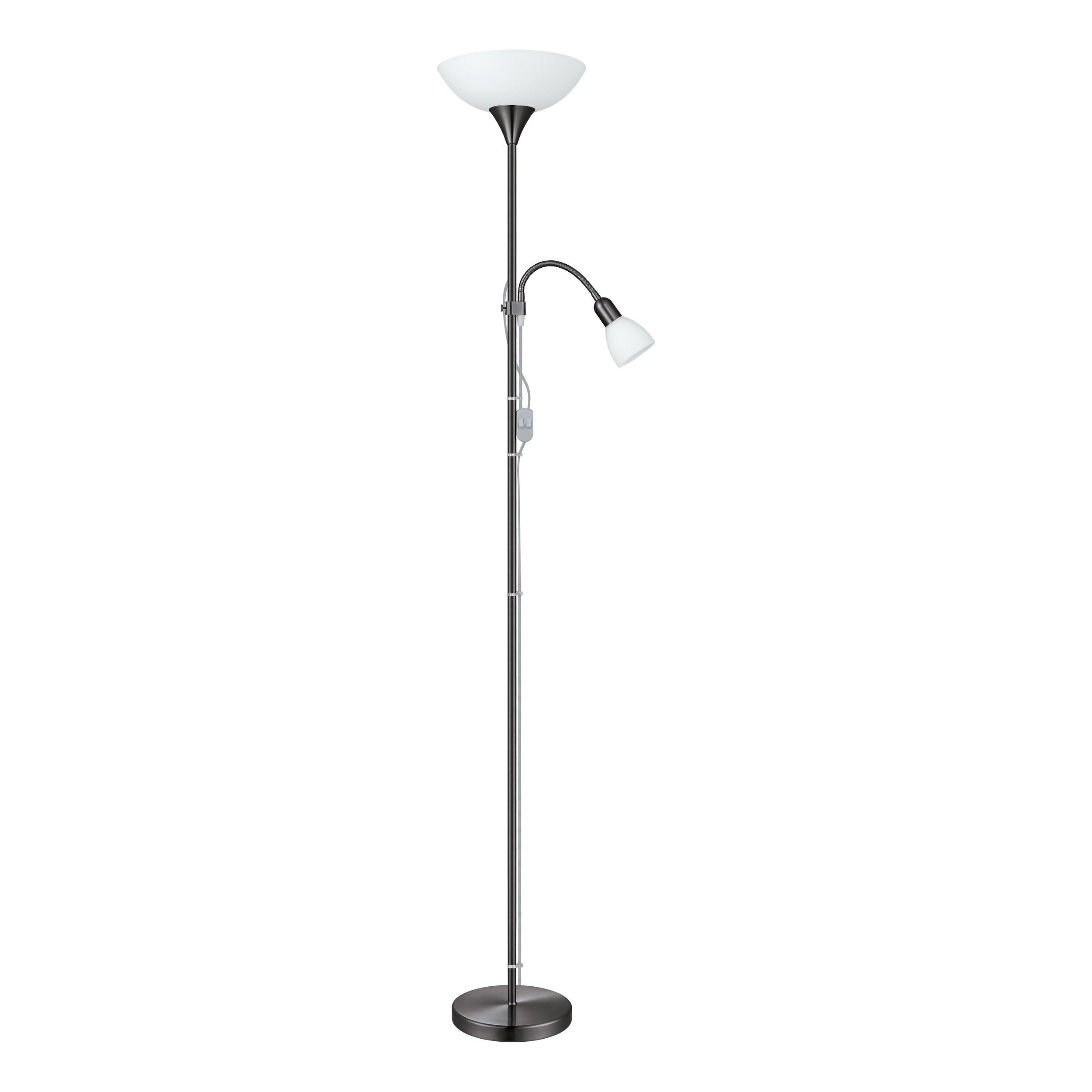 Lampadaire métal argenté  UP 2 E27 1X60W