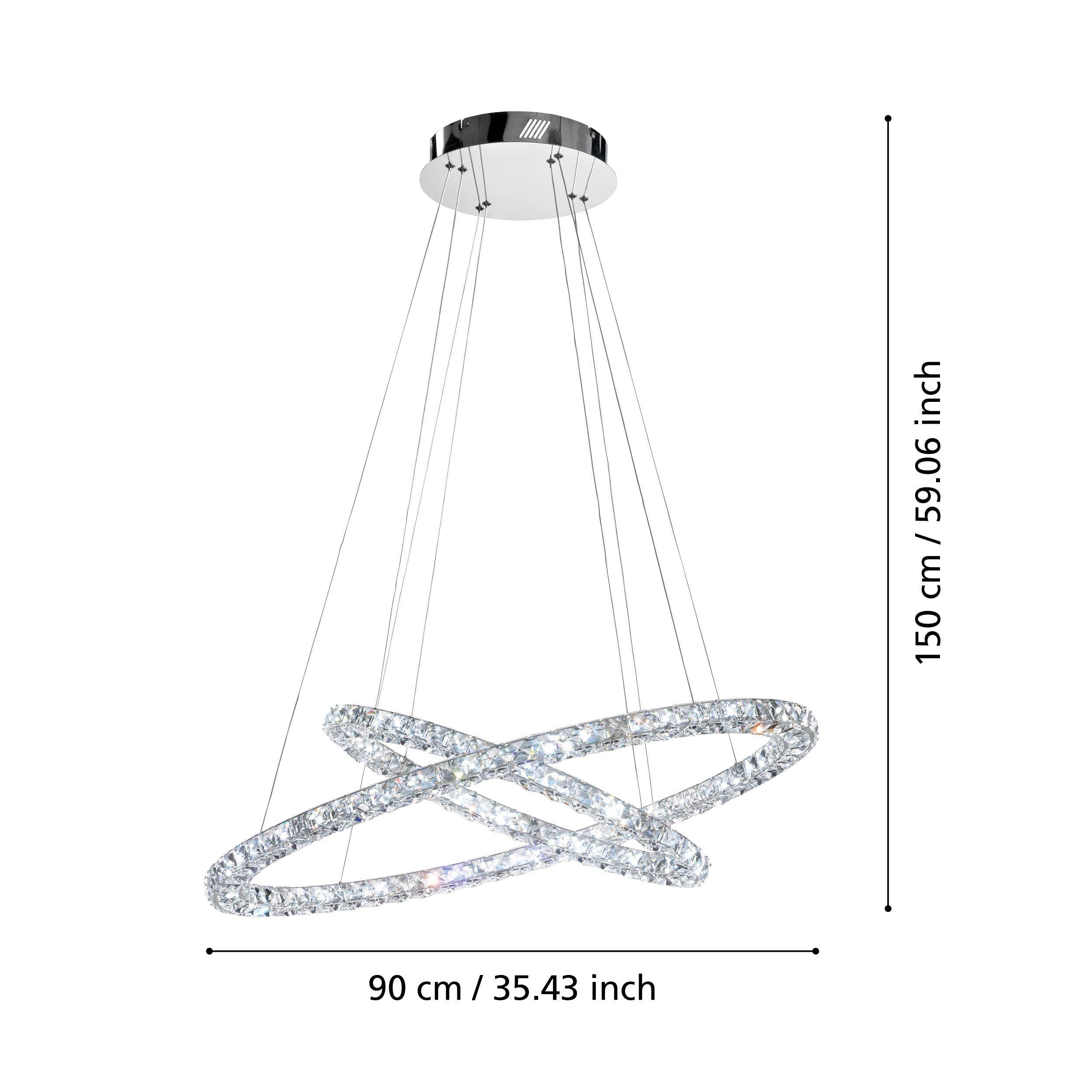 Suspension métal argenté TONERIA LED INT 1X35,7W