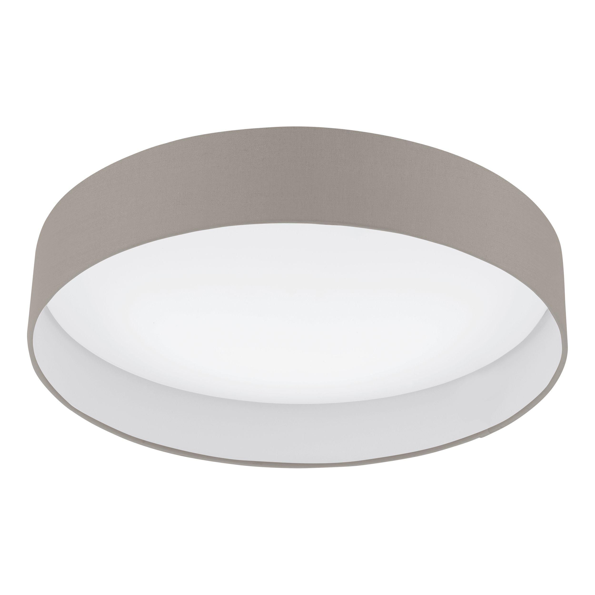 Plafonnier tissu taupe PALOMARO LED INT 4X5,4W