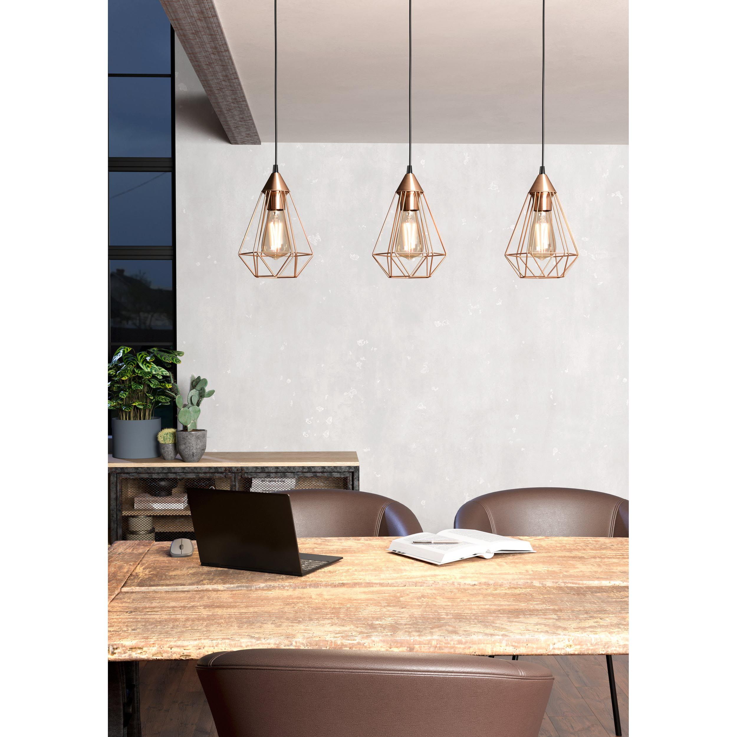 Suspension métal cuivre TARBES E27 3X60W