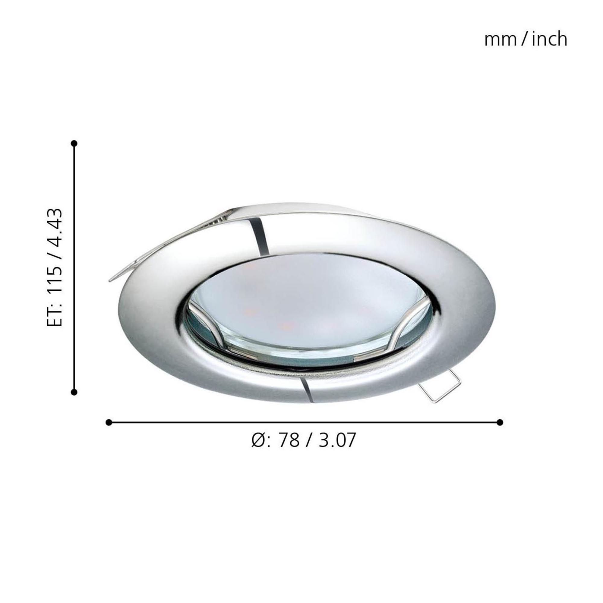 Spot à encastrer métal chrome PENETO GU10 3X2,8W