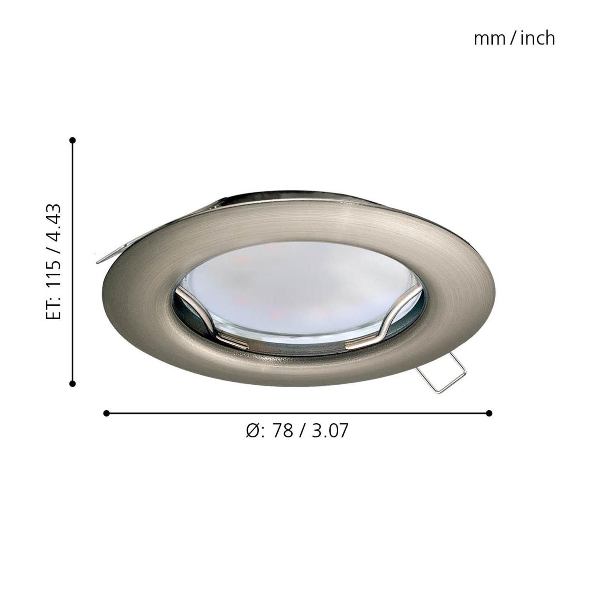 Spot à encastrer métal acier mat PENETO GU10 3X2,8W