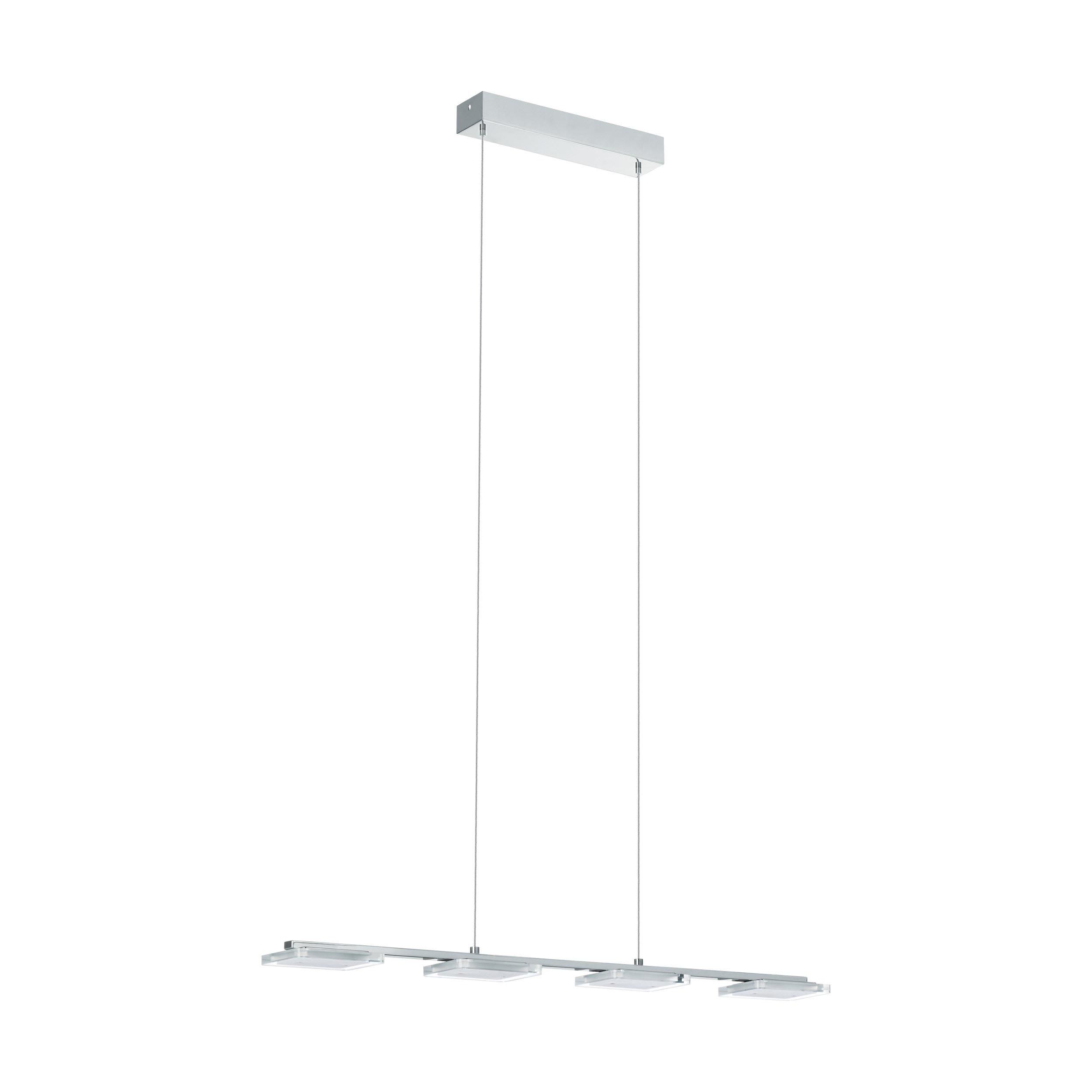 Suspension métal argenté CARTAMA L78CM LED INT 4X4,6W