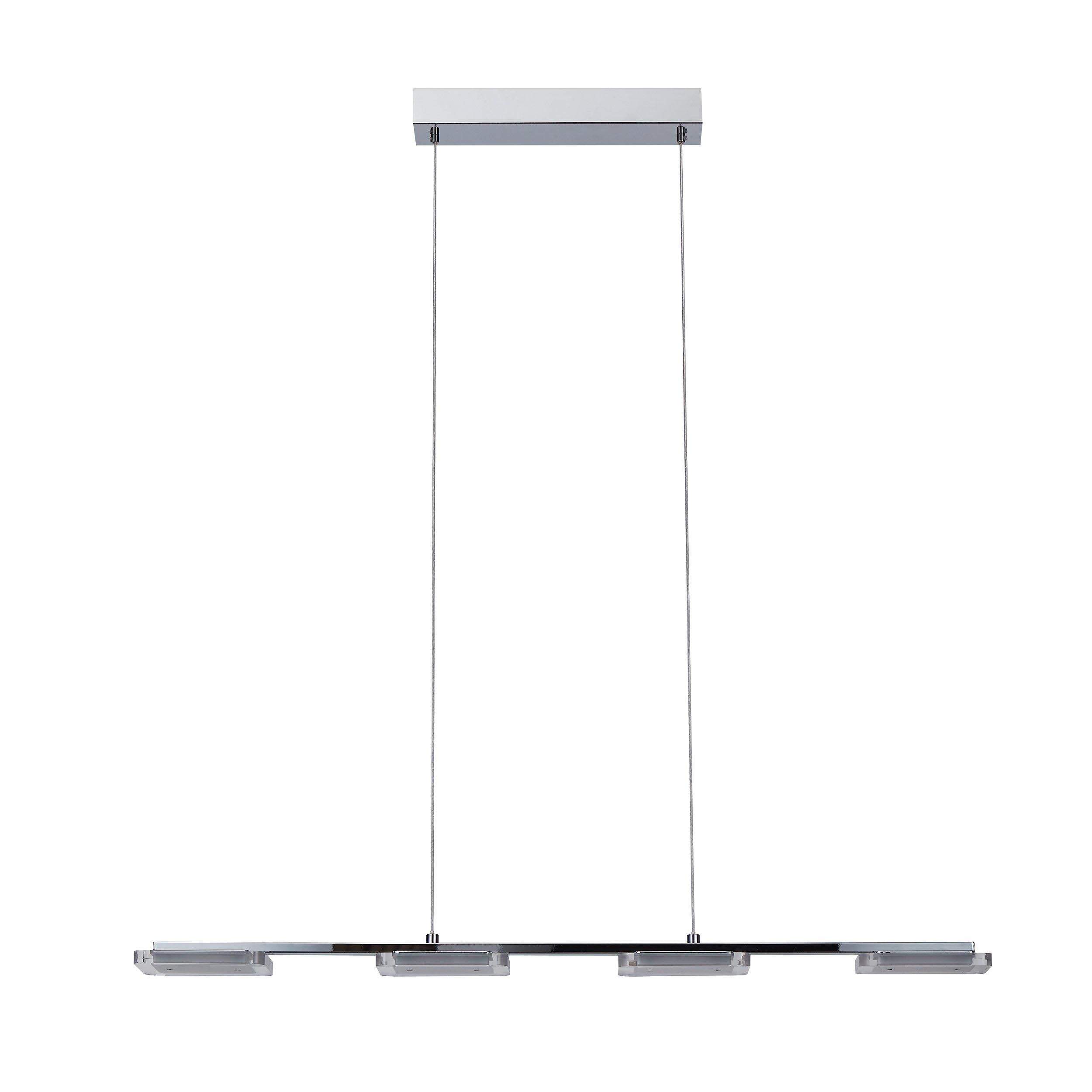 Suspension métal argenté CARTAMA L78CM LED INT 4X4,6W