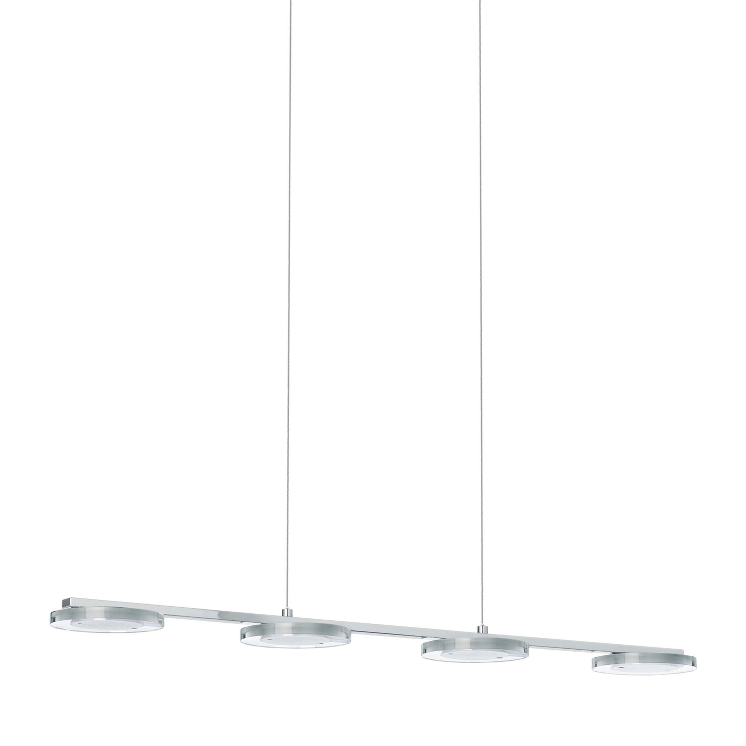 Suspension métal argenté CARTAMA L77,5CM LED INT 4X4,6W