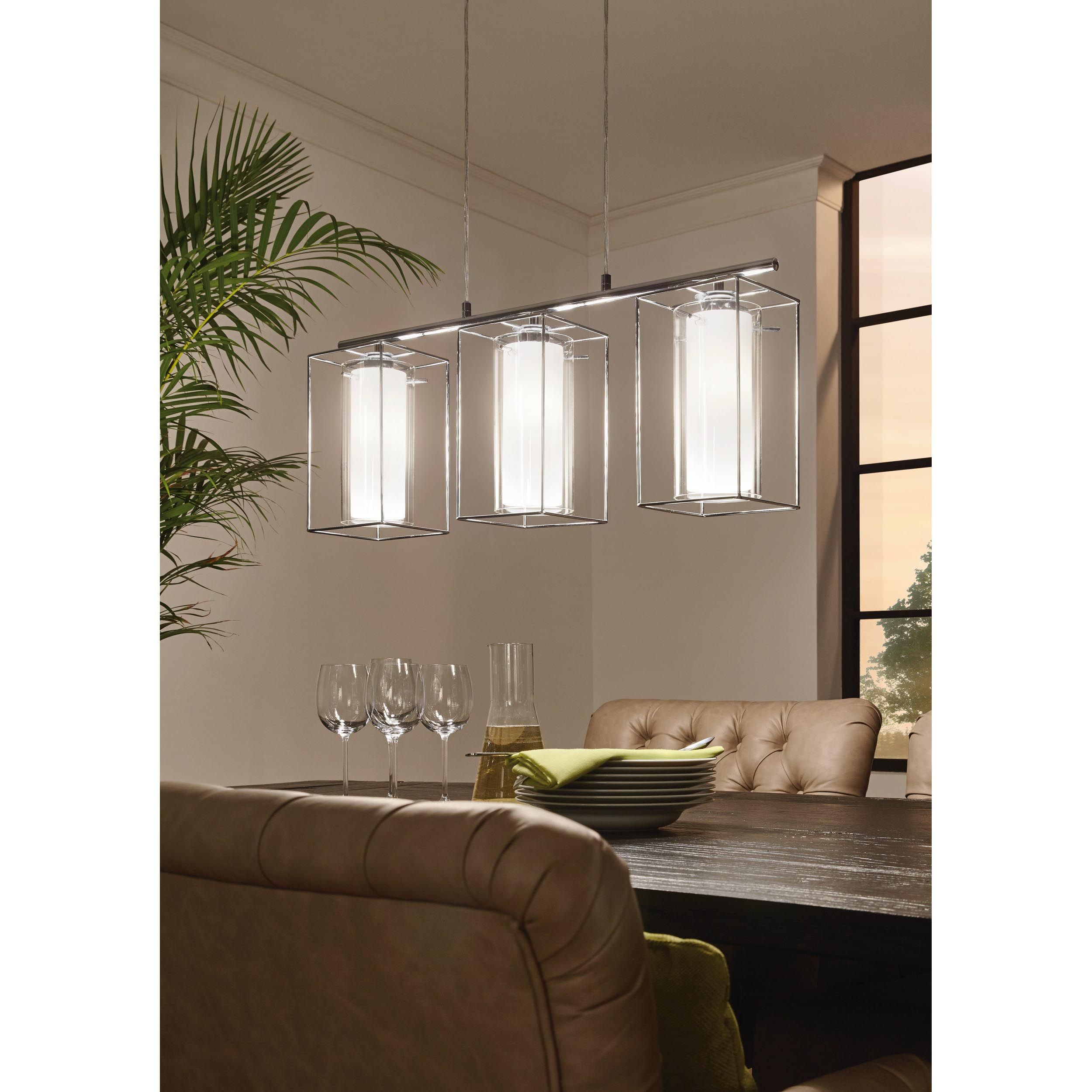 Suspension verre blanc LONCINO 1 E27 3X60W