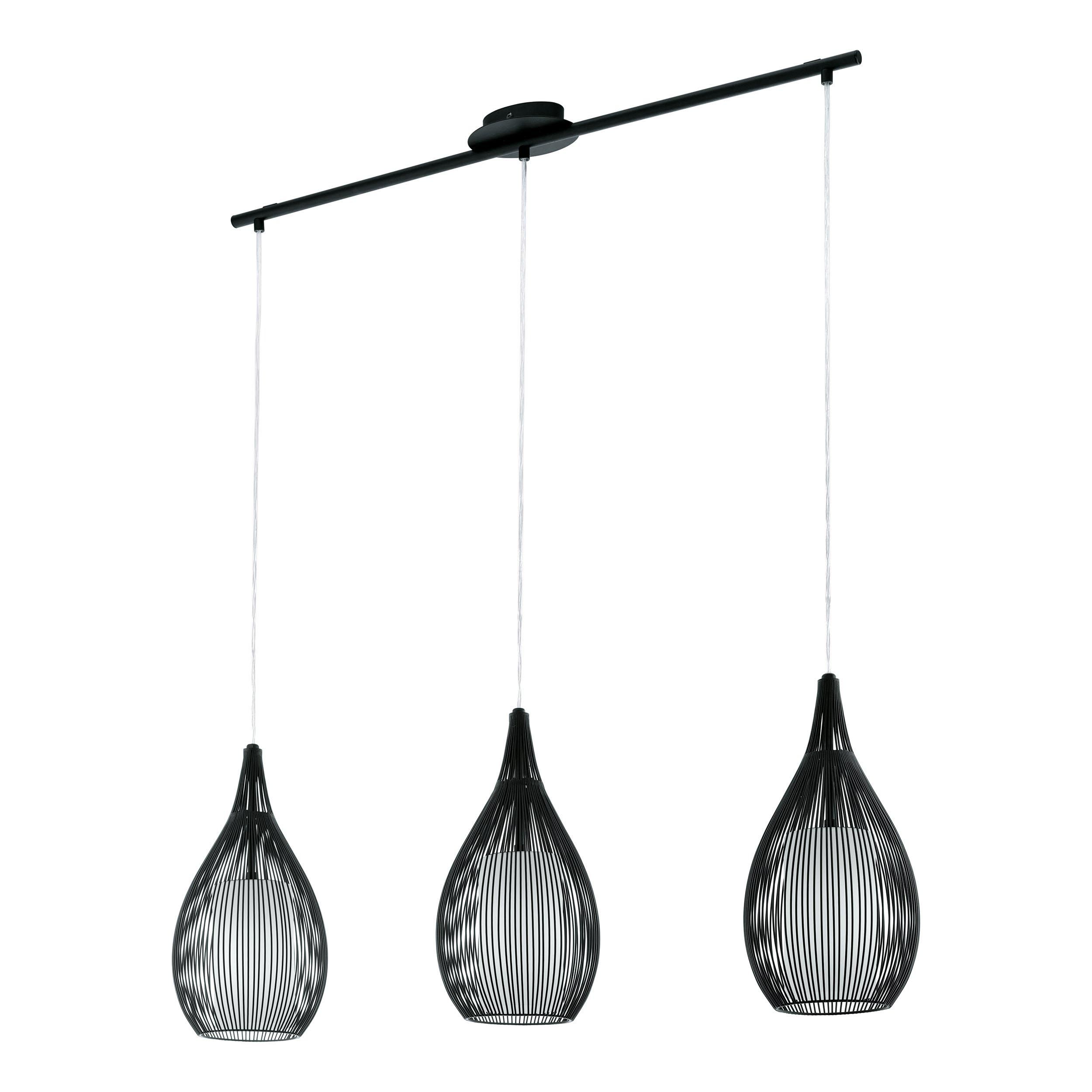 Suspension métal noir RAZONI E27 3X60W