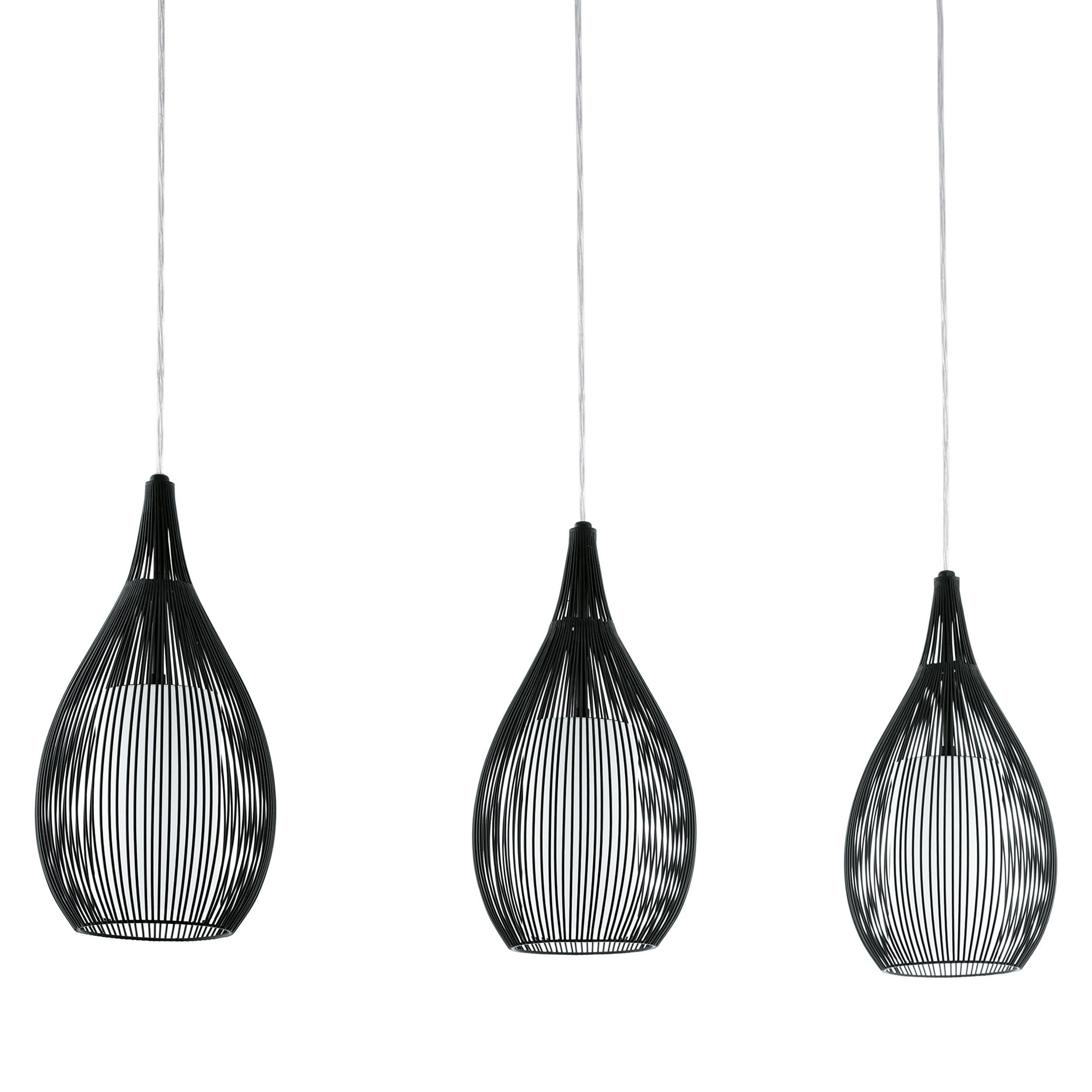 Suspension métal noir RAZONI E27 3X60W