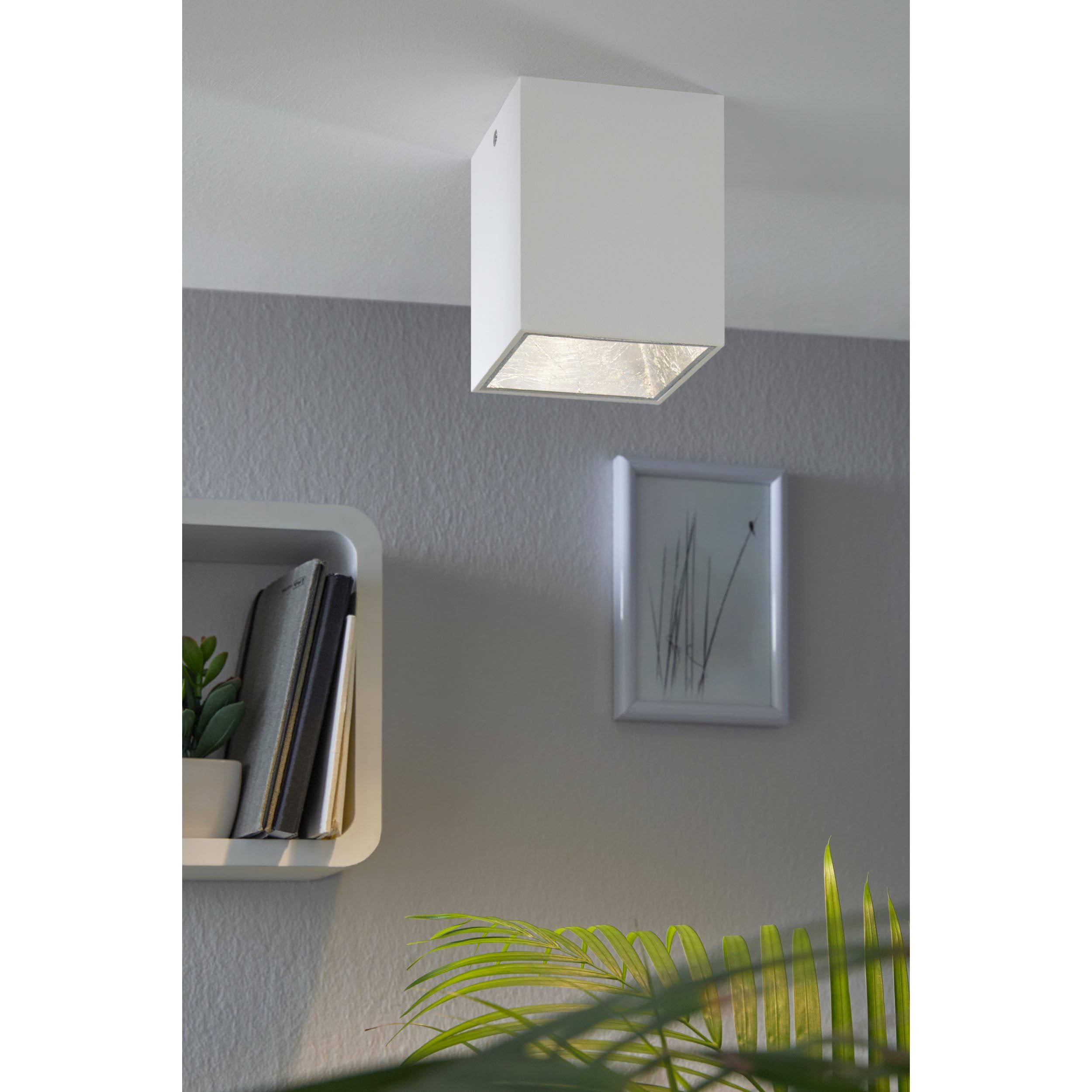 Plafonnier plastique blanc POLASSO carré LED INT 3X3,3W