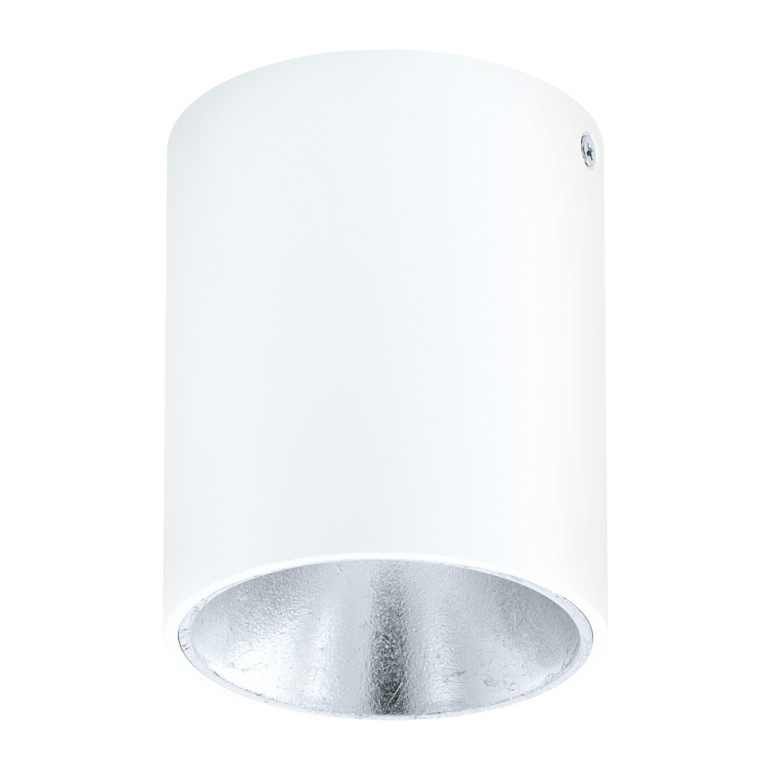 Plafonnier plastique blanc/aregenté POLASSO rond LED INT 3X3,3W