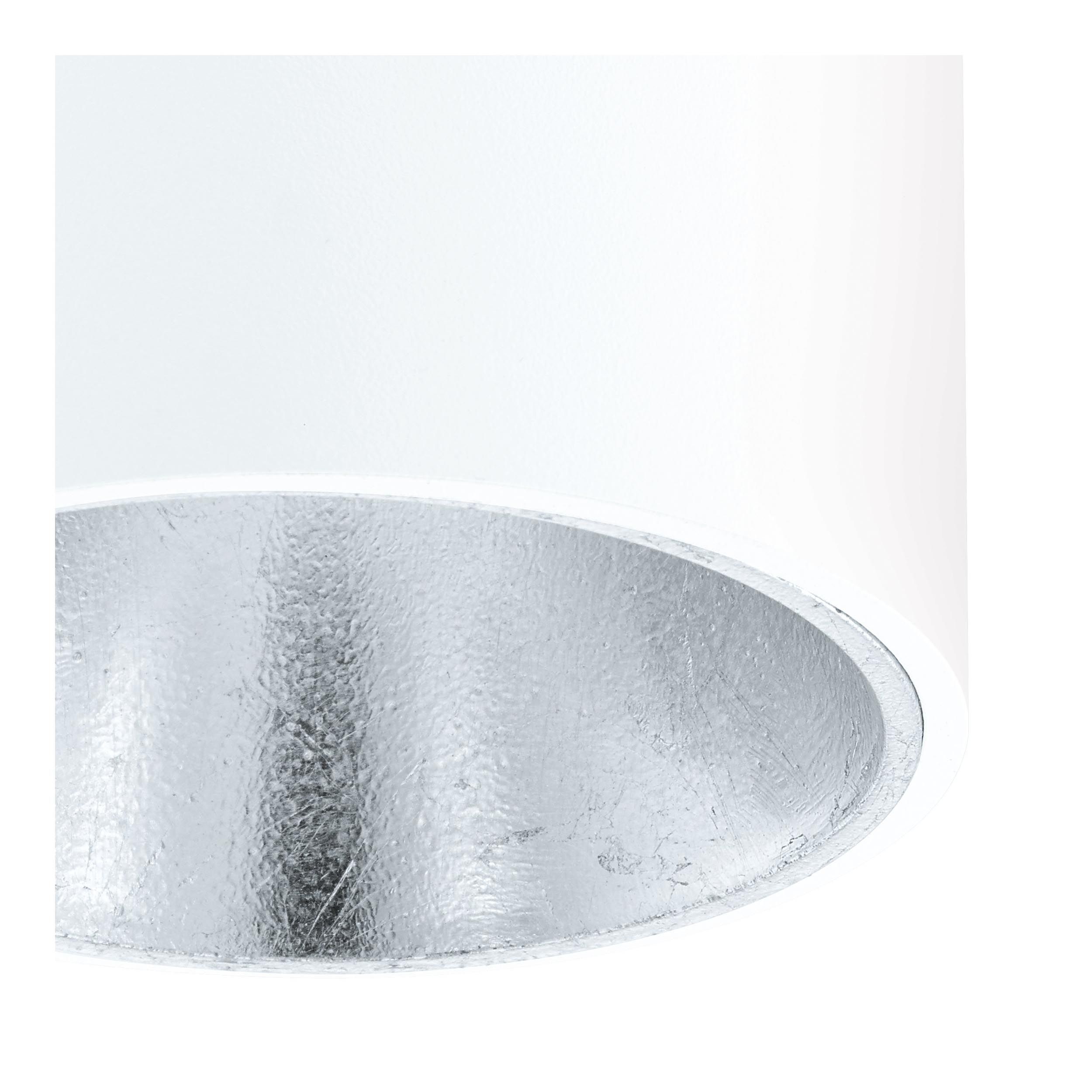 Plafonnier plastique blanc/aregenté POLASSO rond LED INT 3X3,3W