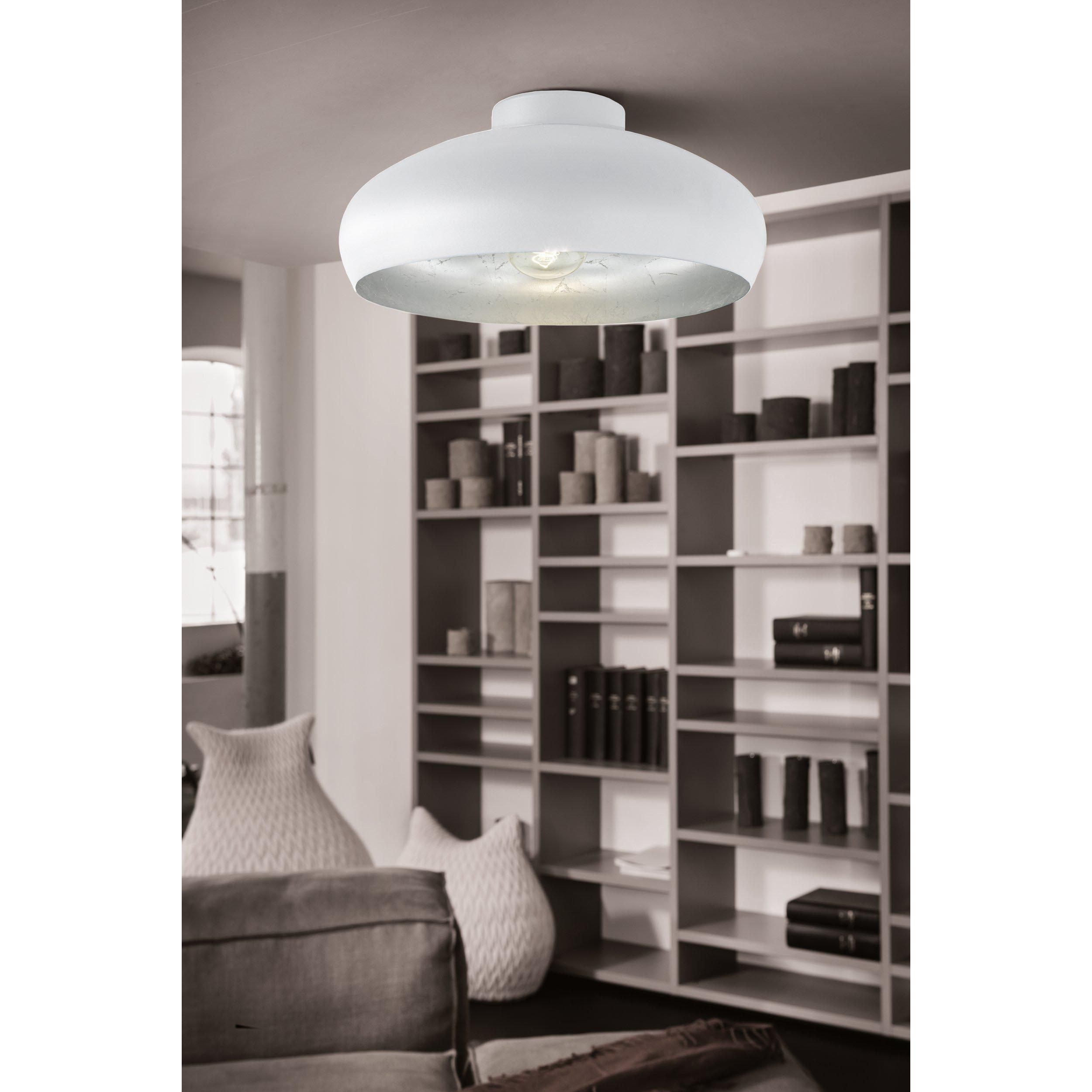 Plafonnier métal blanc MOGANO E27 1X60W