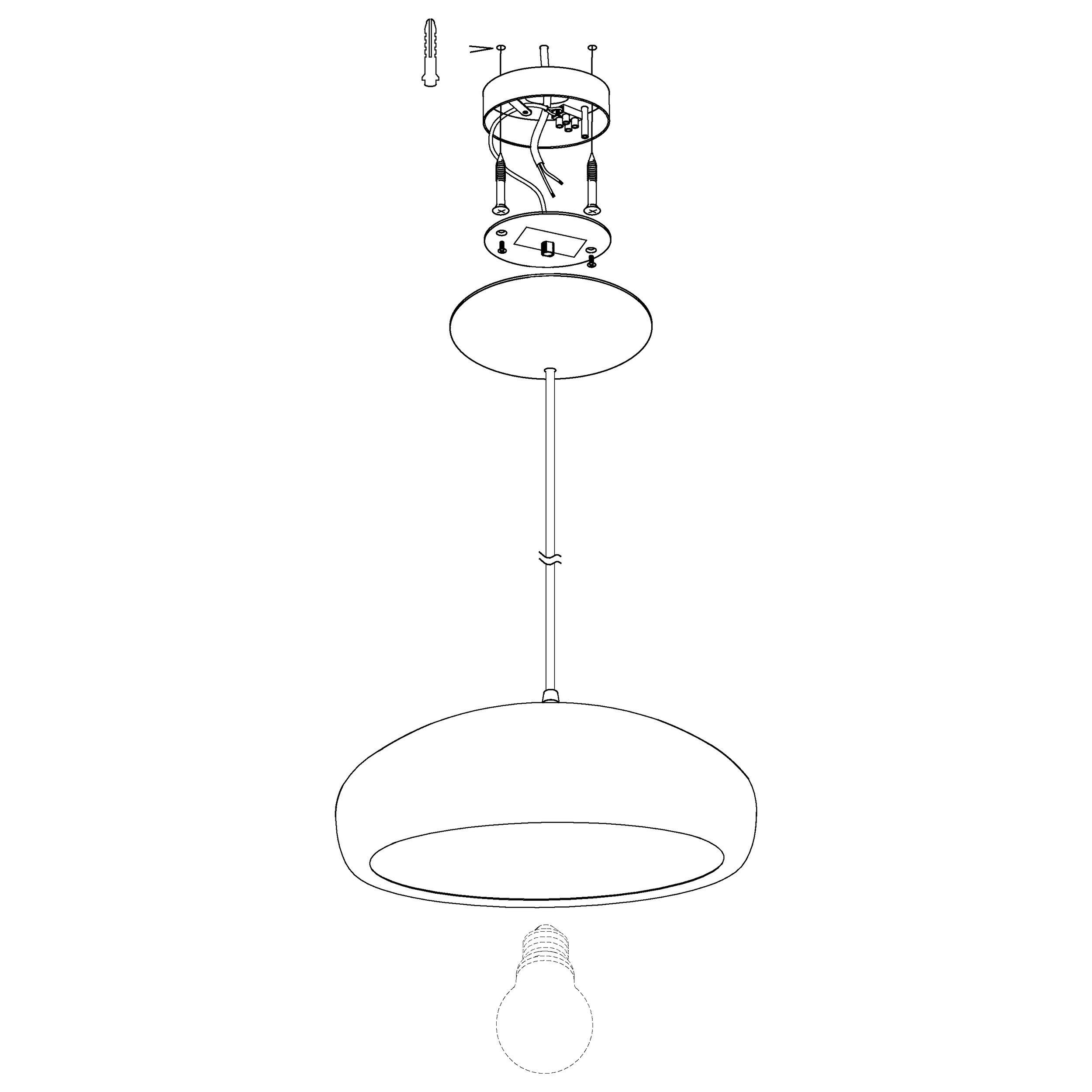 Suspension métal noir MOGANO 1 E27 1X60W