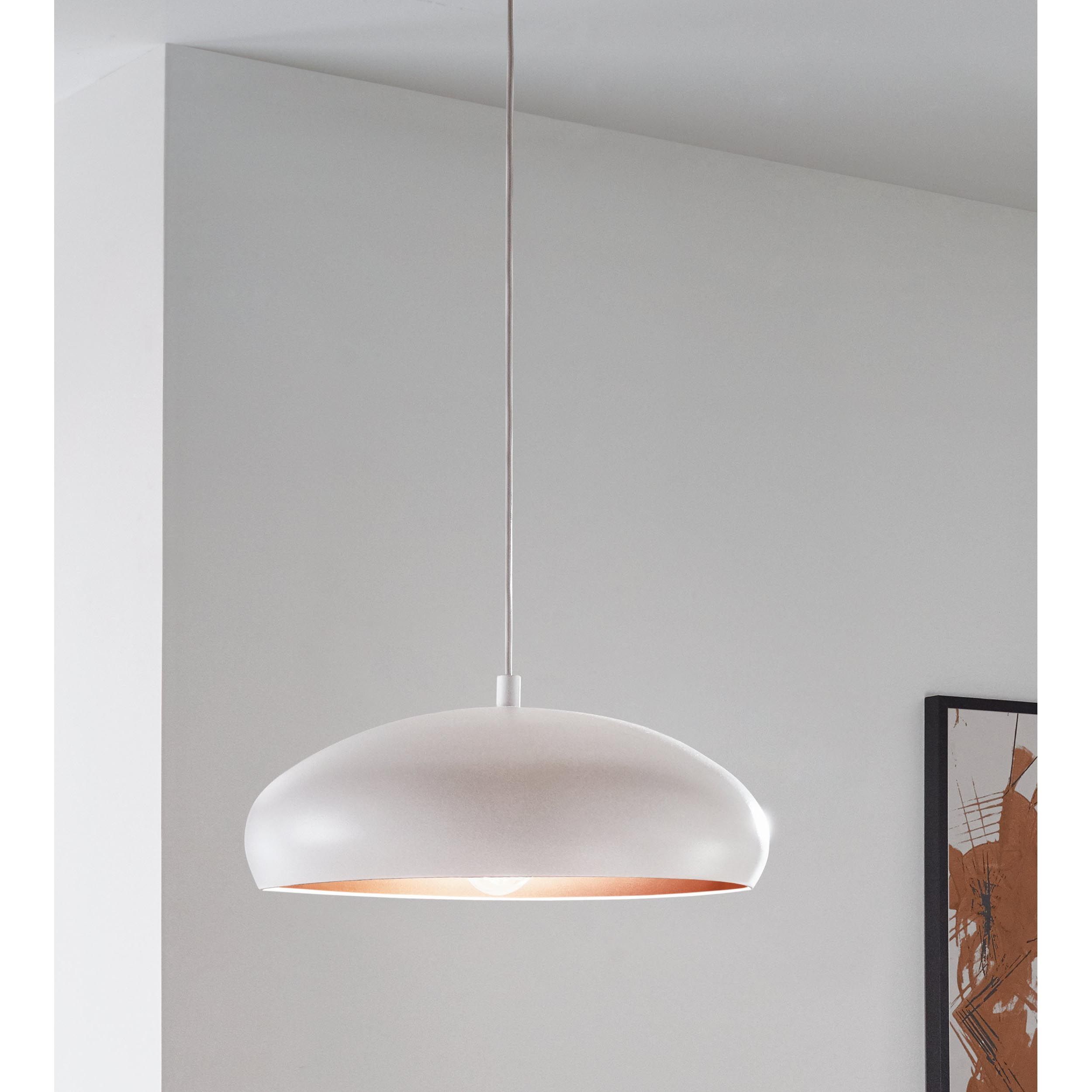 Suspension métal blanc MOGANO 1 E27 1X60W