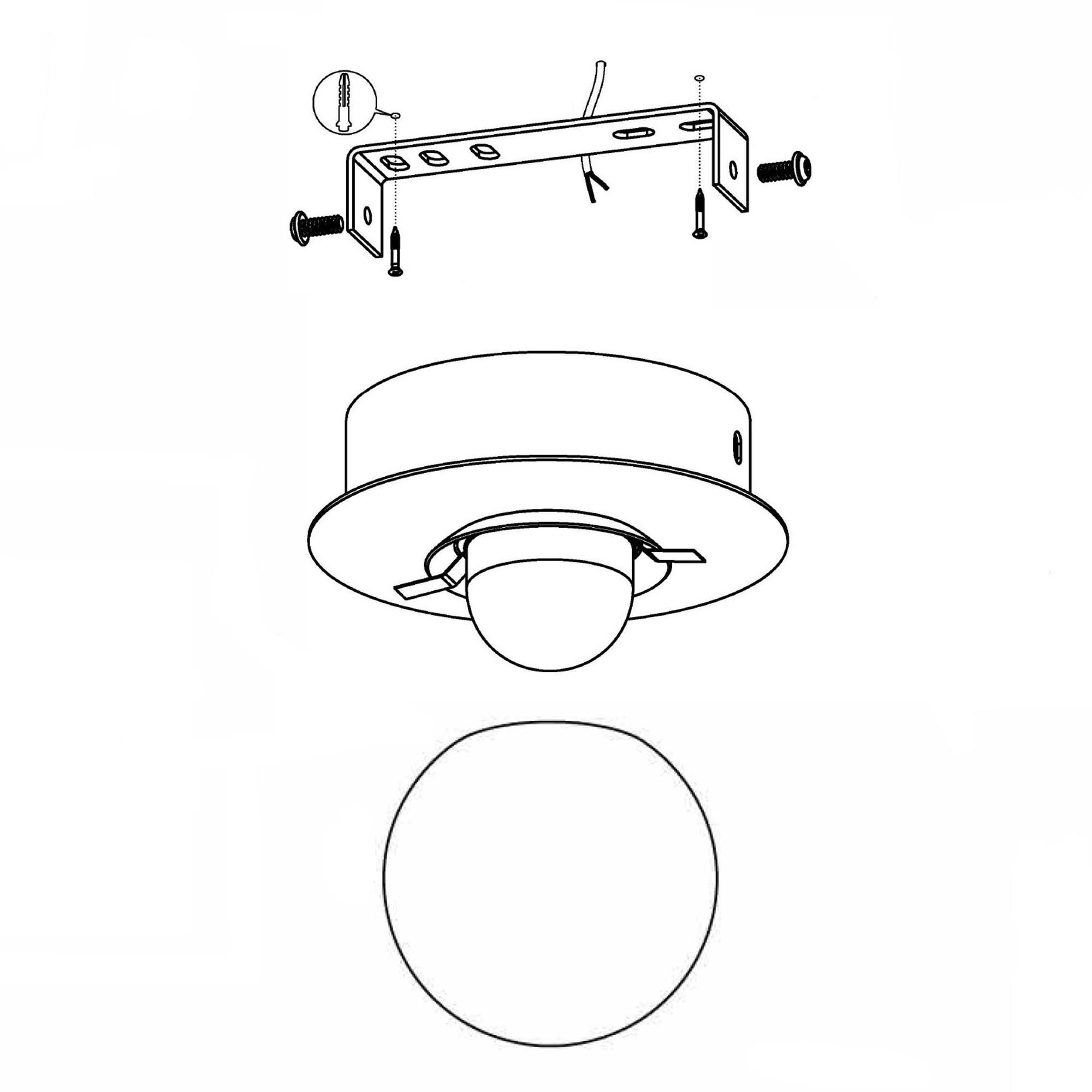 Plafonnier verre argenté MOSIANO LED INT 1X3,3W