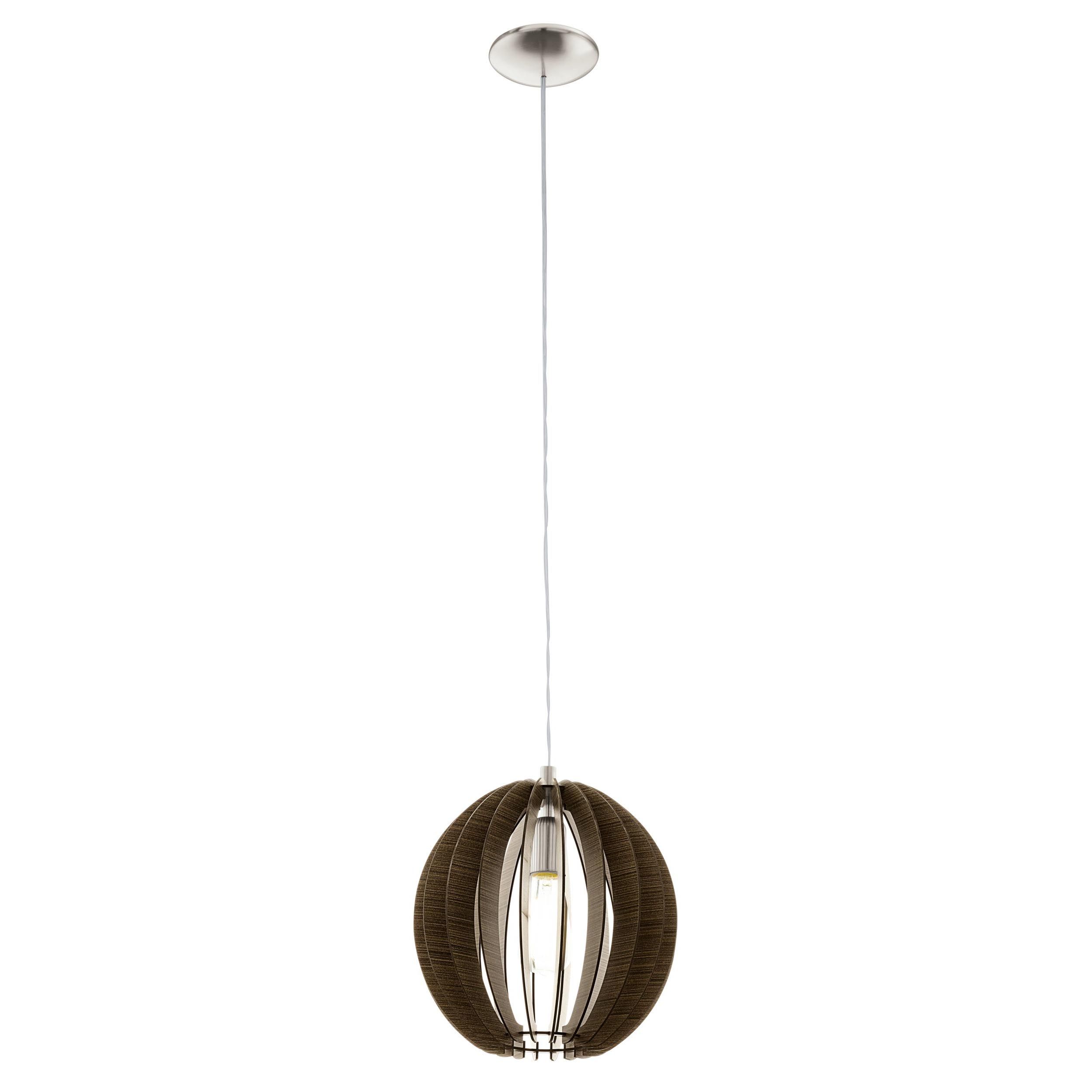 Suspension bois marron COSSANO D30CM E27 1X60W