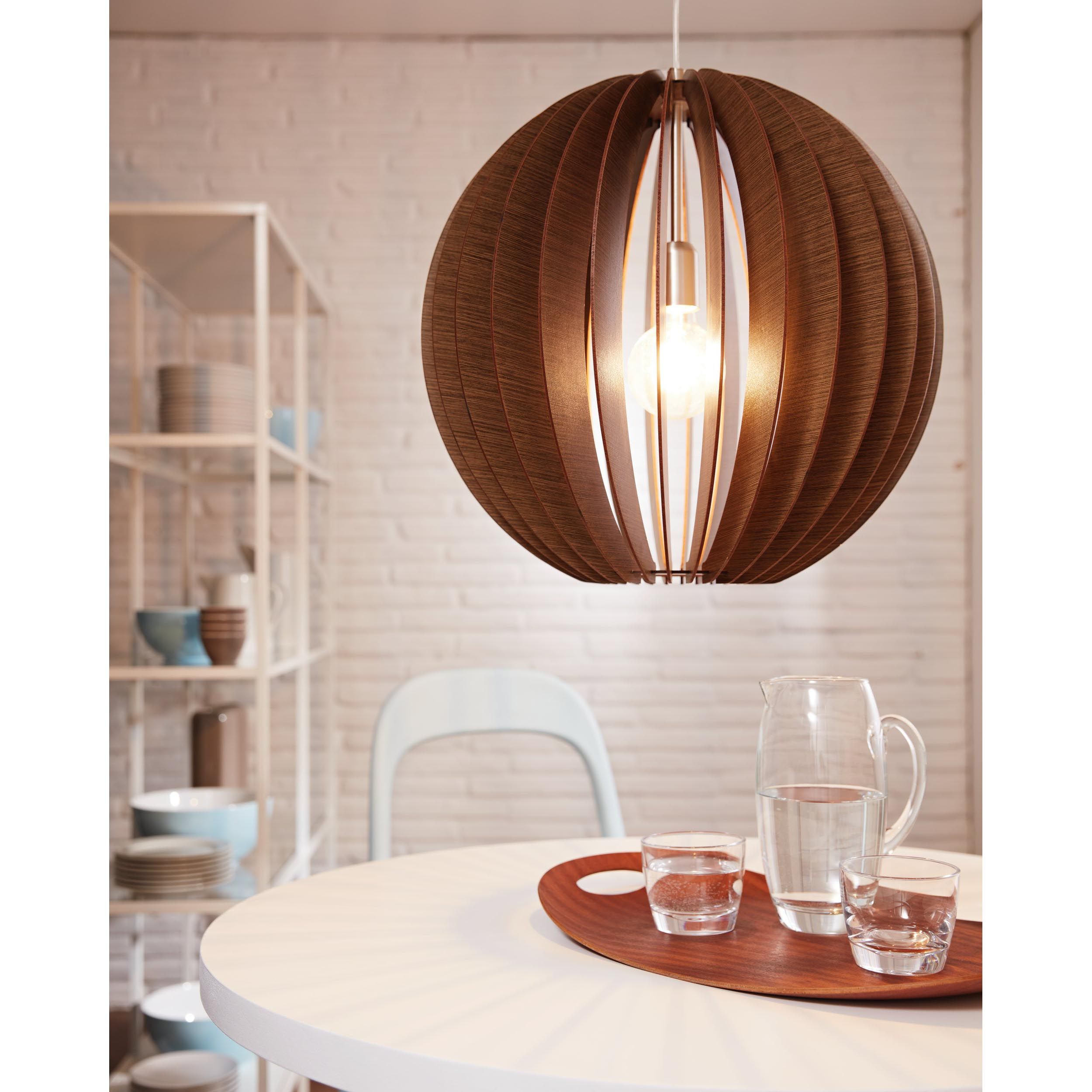 Suspension bois marron COSSANO D50CM E27 1X60W