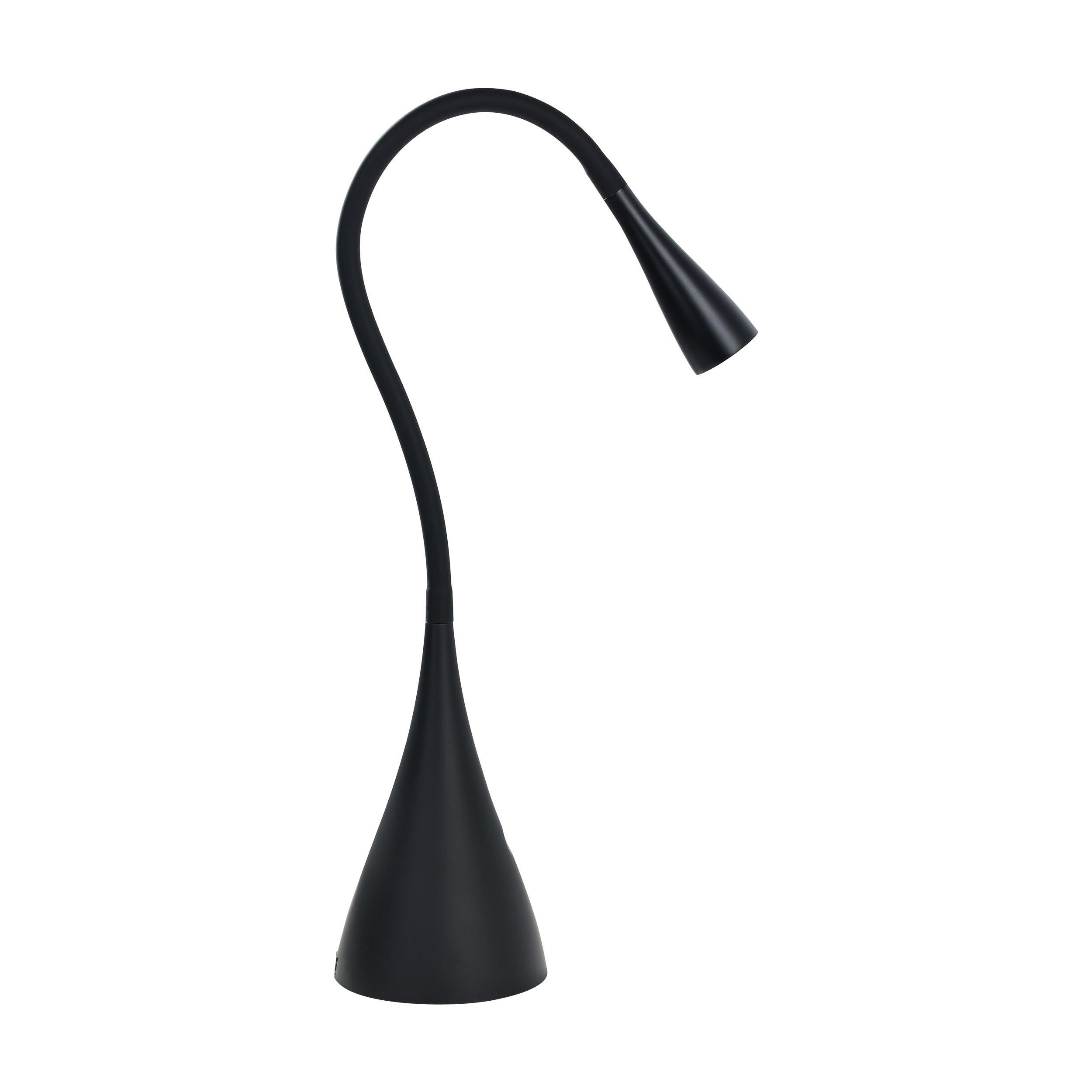 Lampe de bureau plastique noir SNAPORA LED INT 2X3W