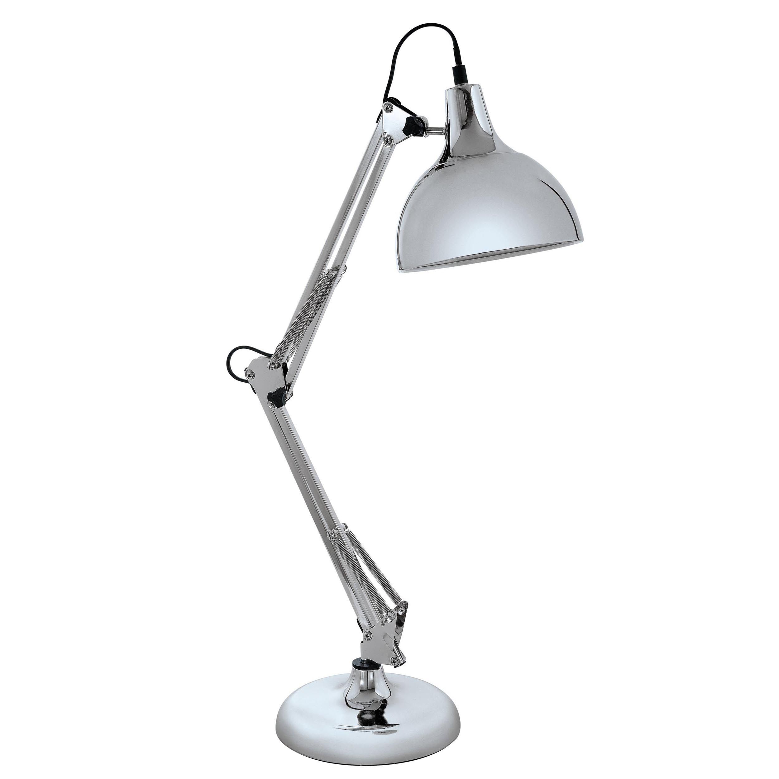 Lampe de bureau métal argenté BORGILLIO E27 1X40W