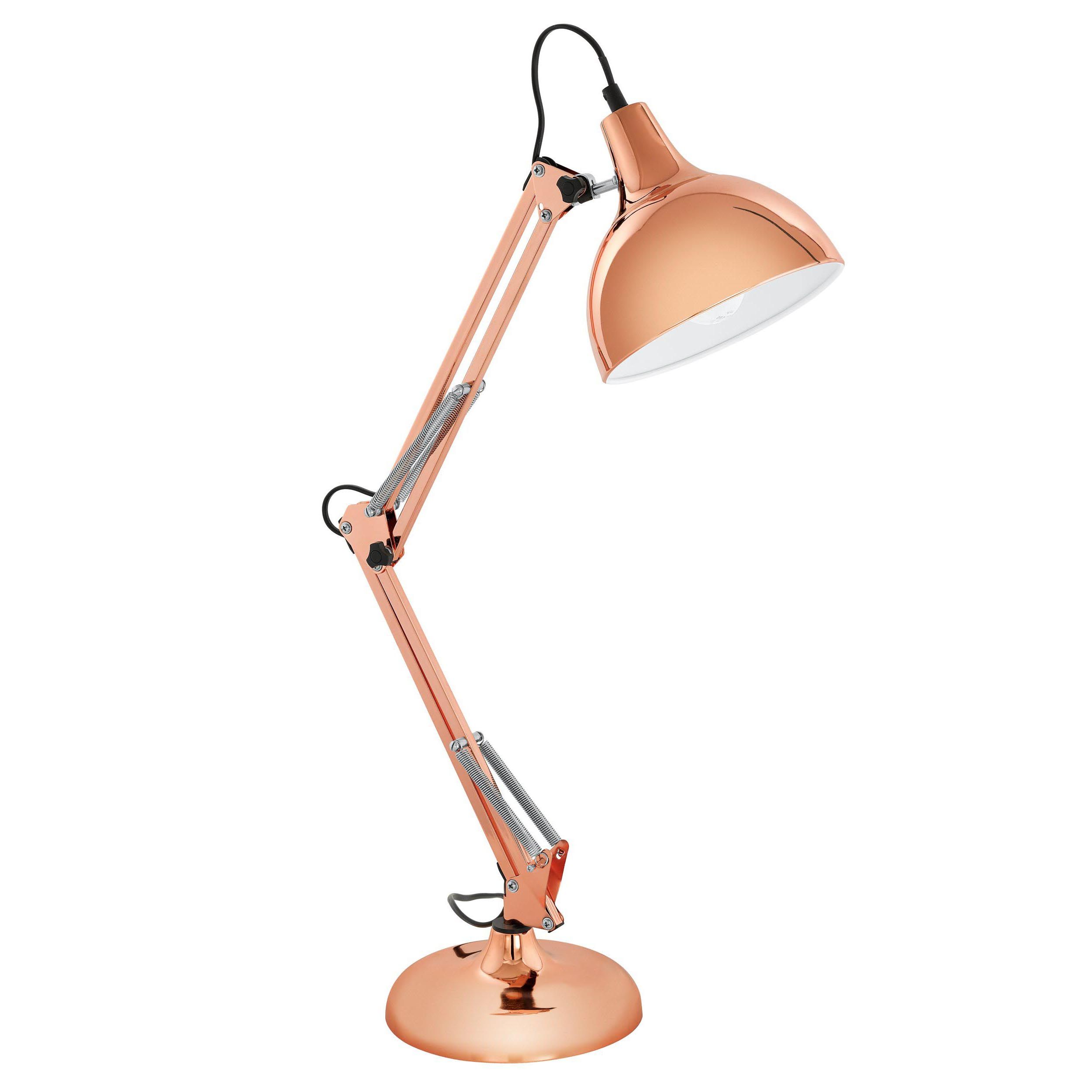 Lampe de bureau métal cuivre BORGILLIO E27 1X40W