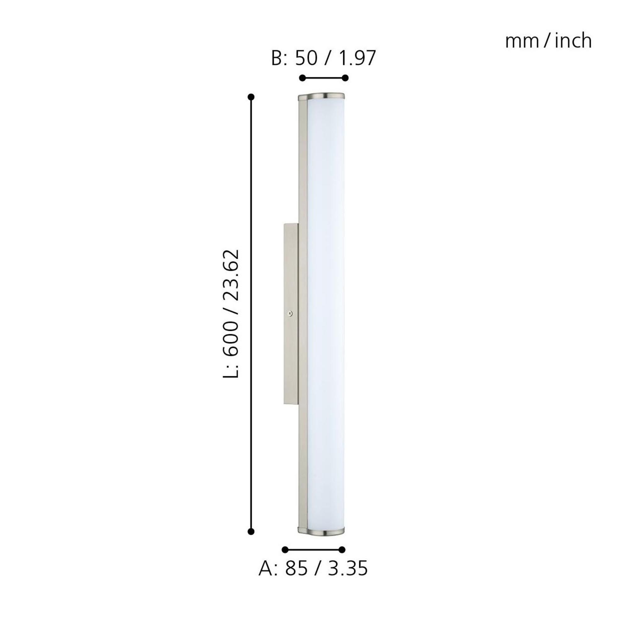 Applique murale verre nickel mat CALNOVA LED INT 1X13W