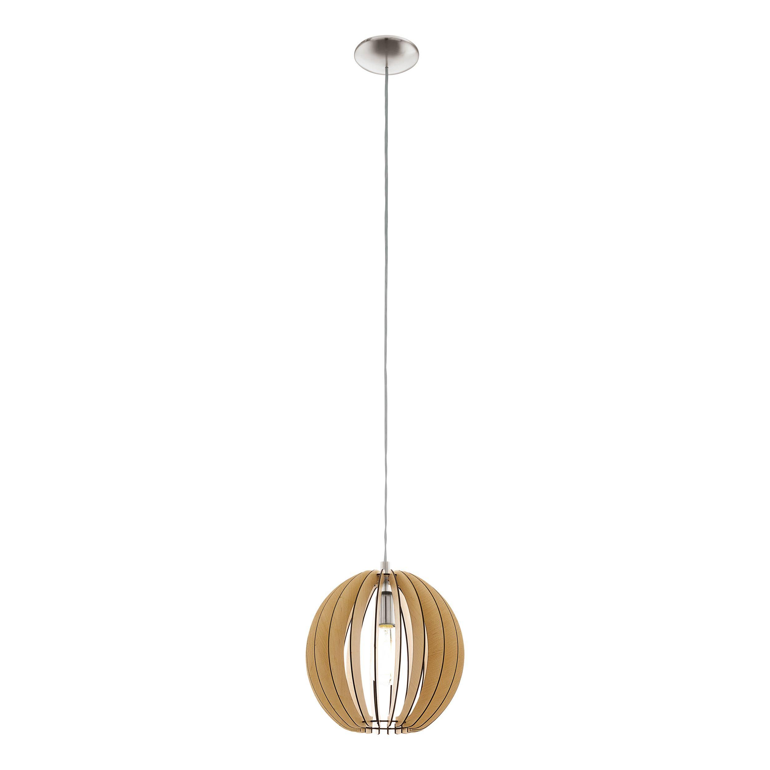 Suspension bois naturel COSSANO D30CM E27 1X60W