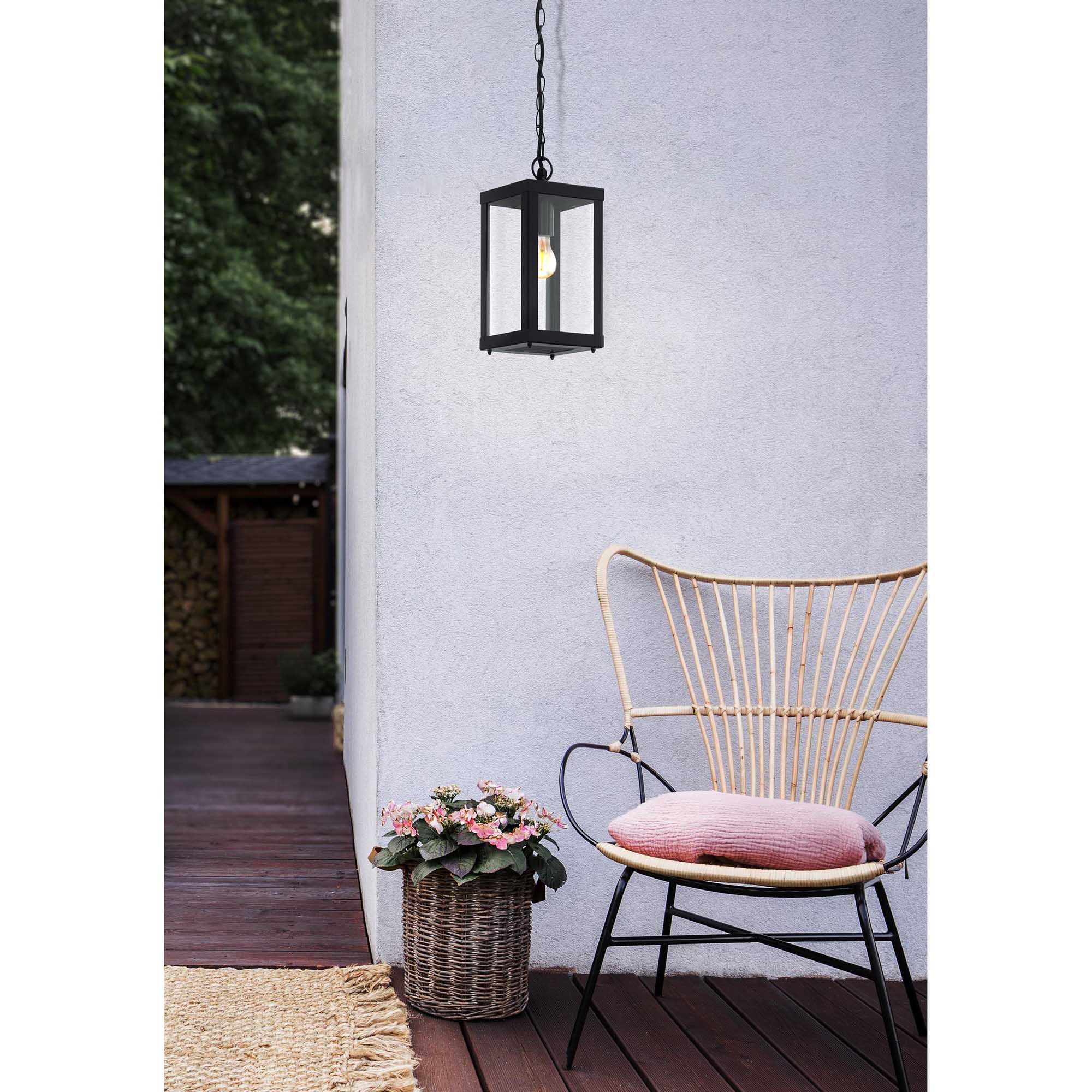 Suspension extérieure métal noir ALAMONTE 1 E27 1X60W