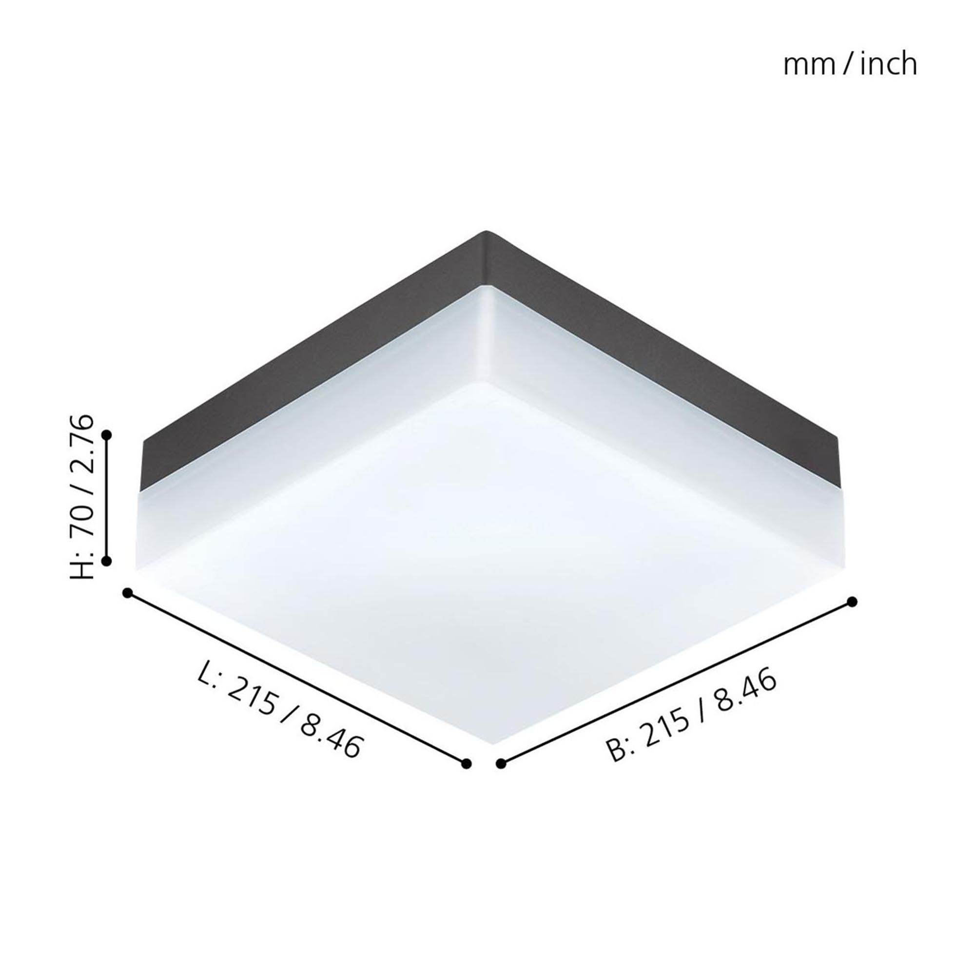 Applique extérieure plastique anthracite SONELLA LED INT 3X8,2W