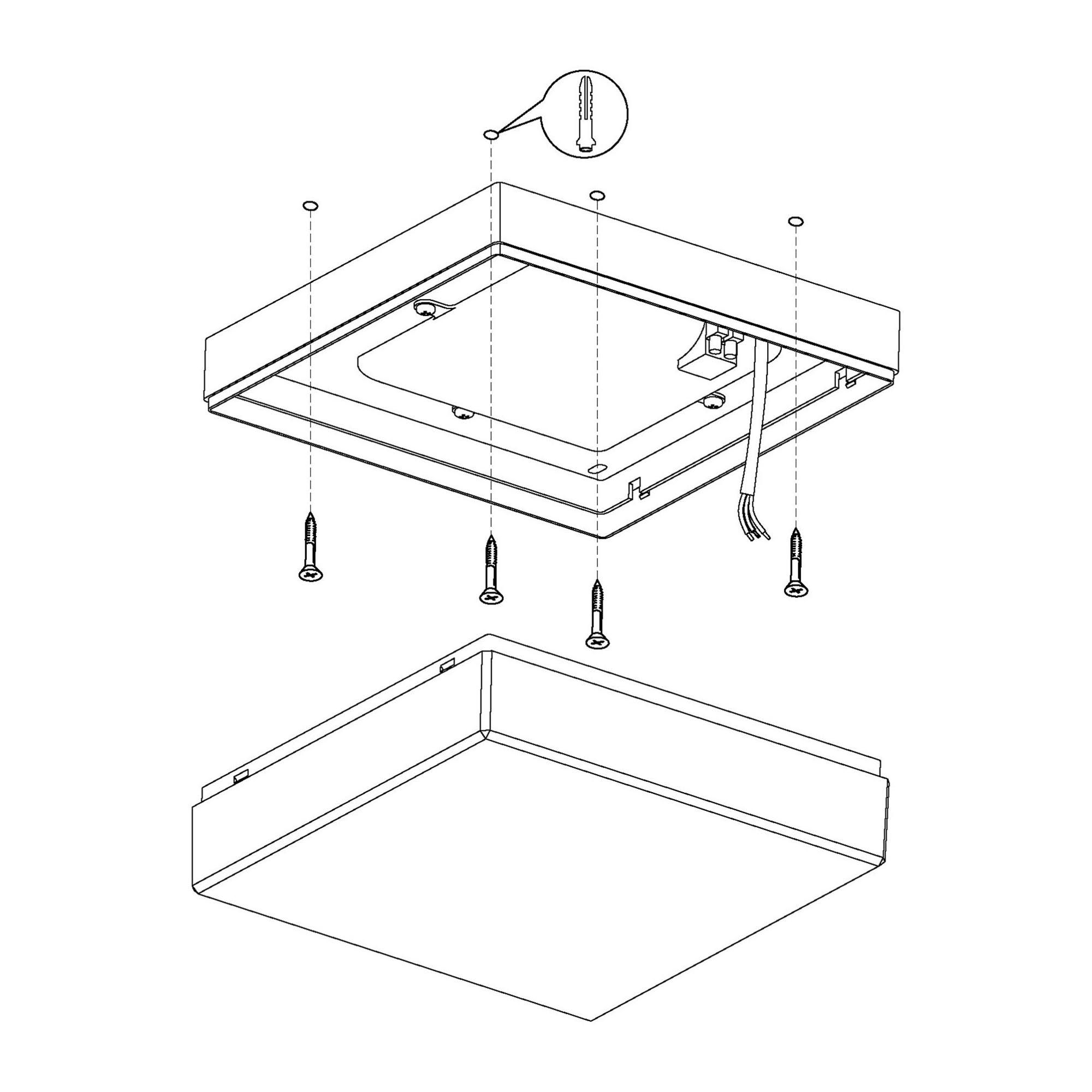 Applique extérieure plastique anthracite SONELLA LED INT 3X8,2W