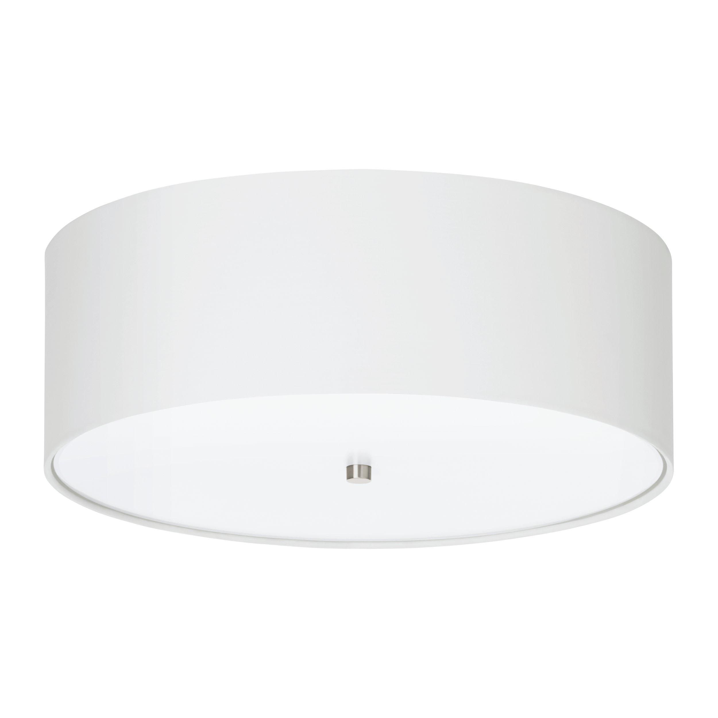 Plafonnier tissu blanc PASTERI D47,5CM E27 3X25W