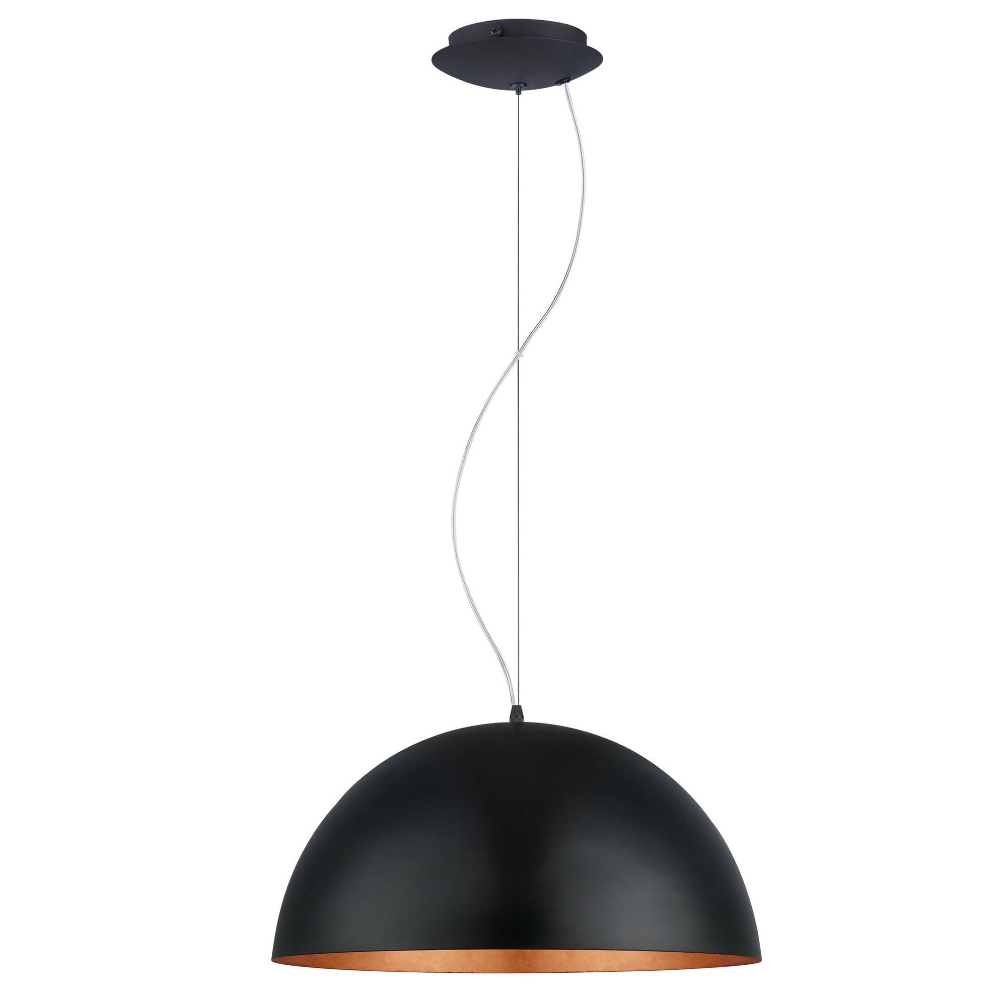 Suspension métal noir GAETANO 1 D53CM E27 1X60W