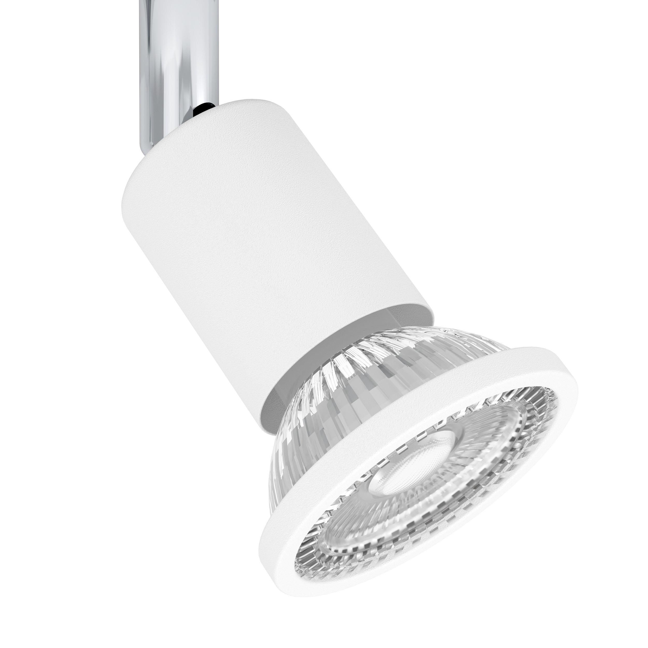 Spot de plafond réglette/plaf métal blanc SARRIA GU10 4X4,5W