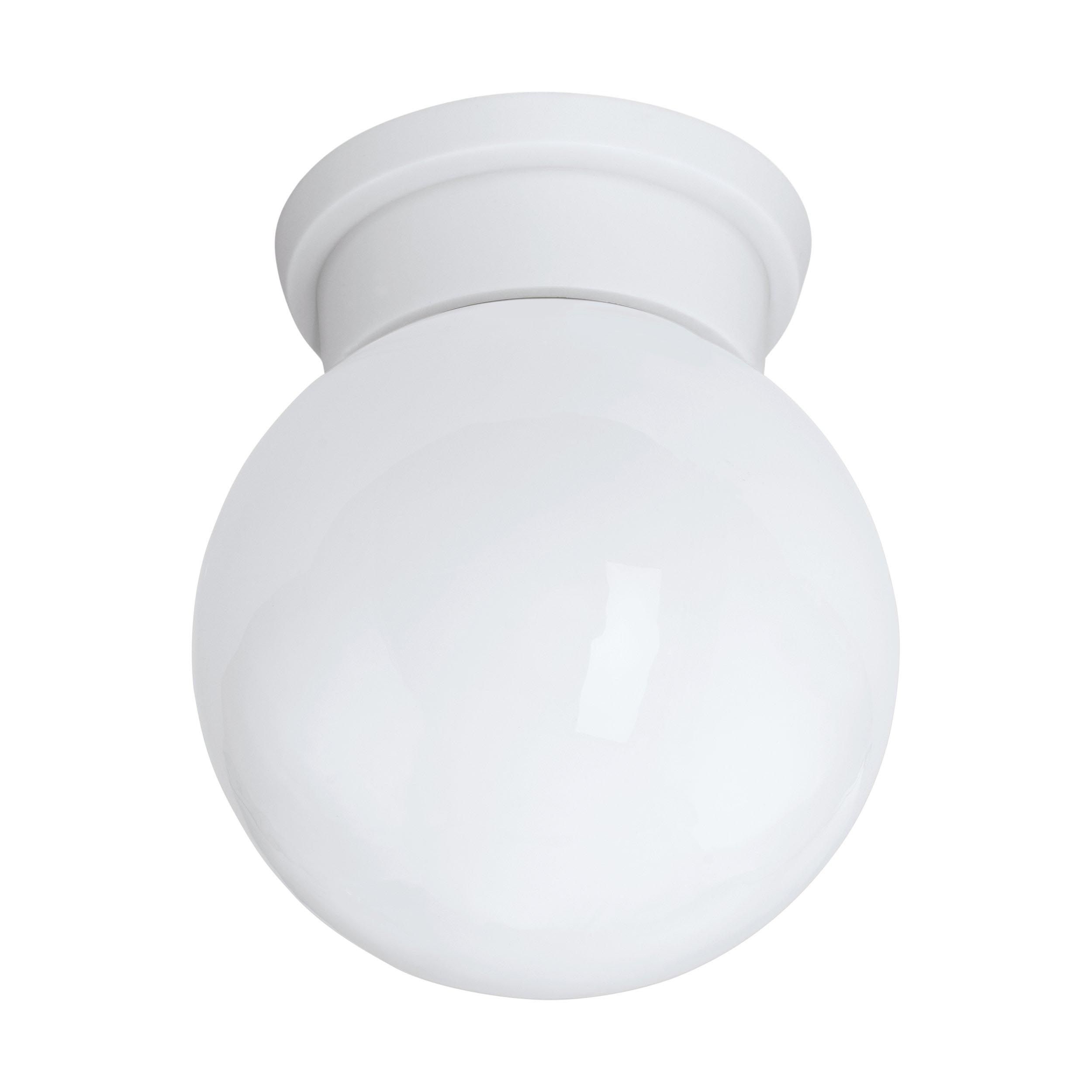 Plafonnier plastique blanc DURELO E27 1X28W