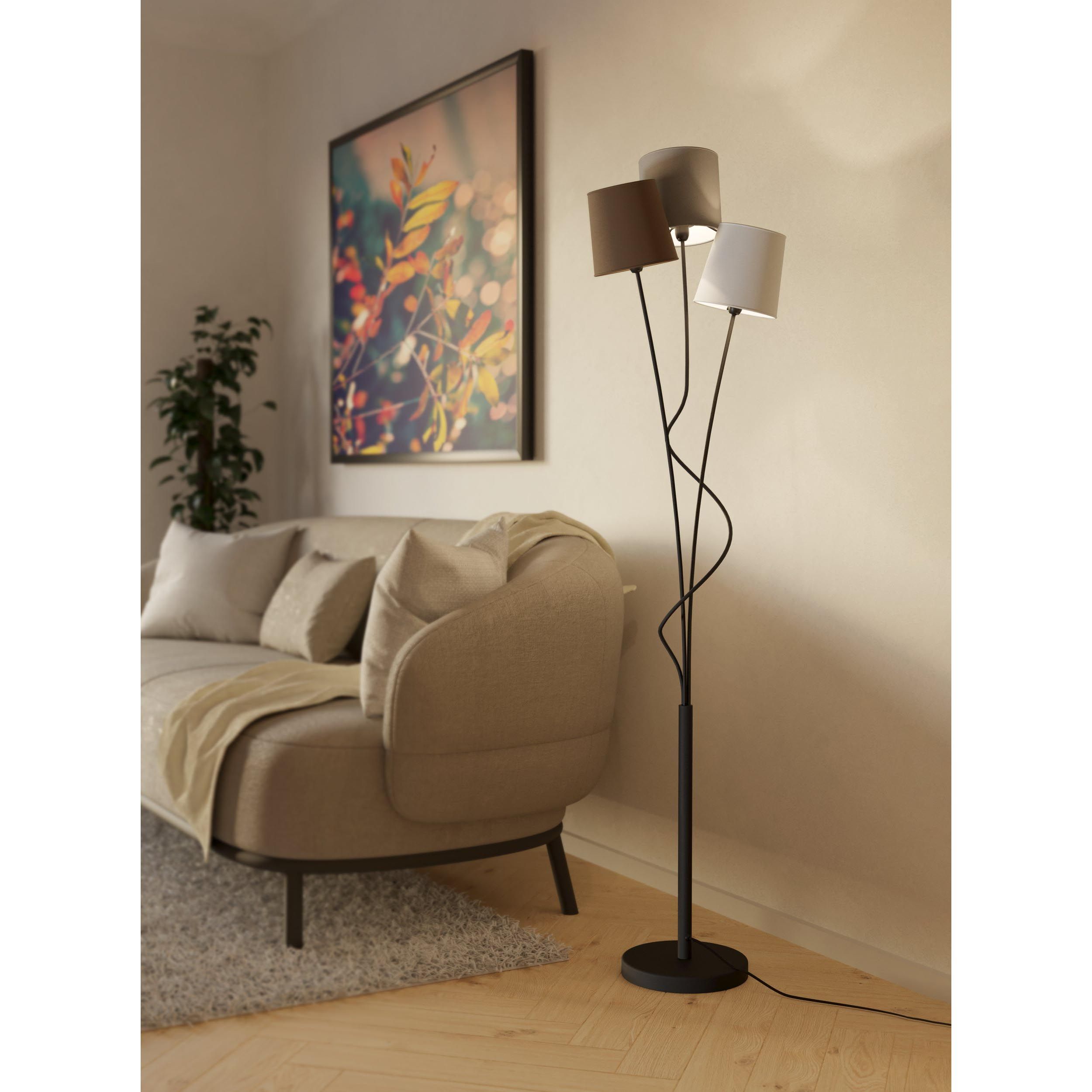 Lampadaire métal noir MARONDA E14 3X40W