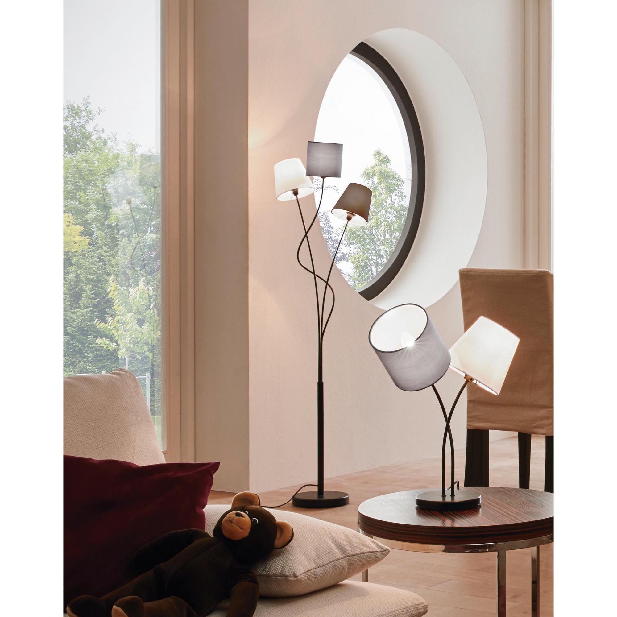 Lampadaire métal noir MARONDA E14 3X40W