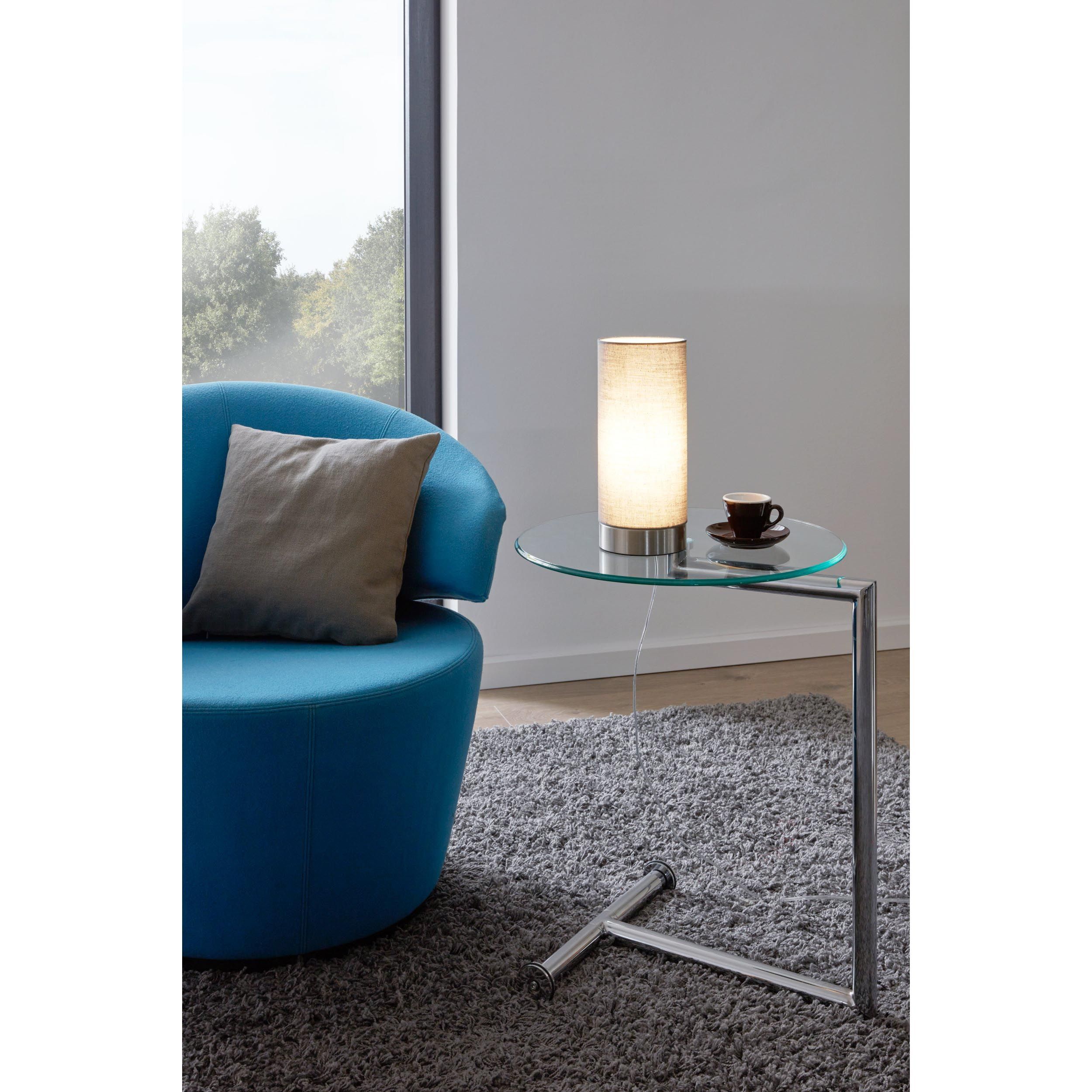 Lampe de sol tissu gris PASTERI E27 1X40W