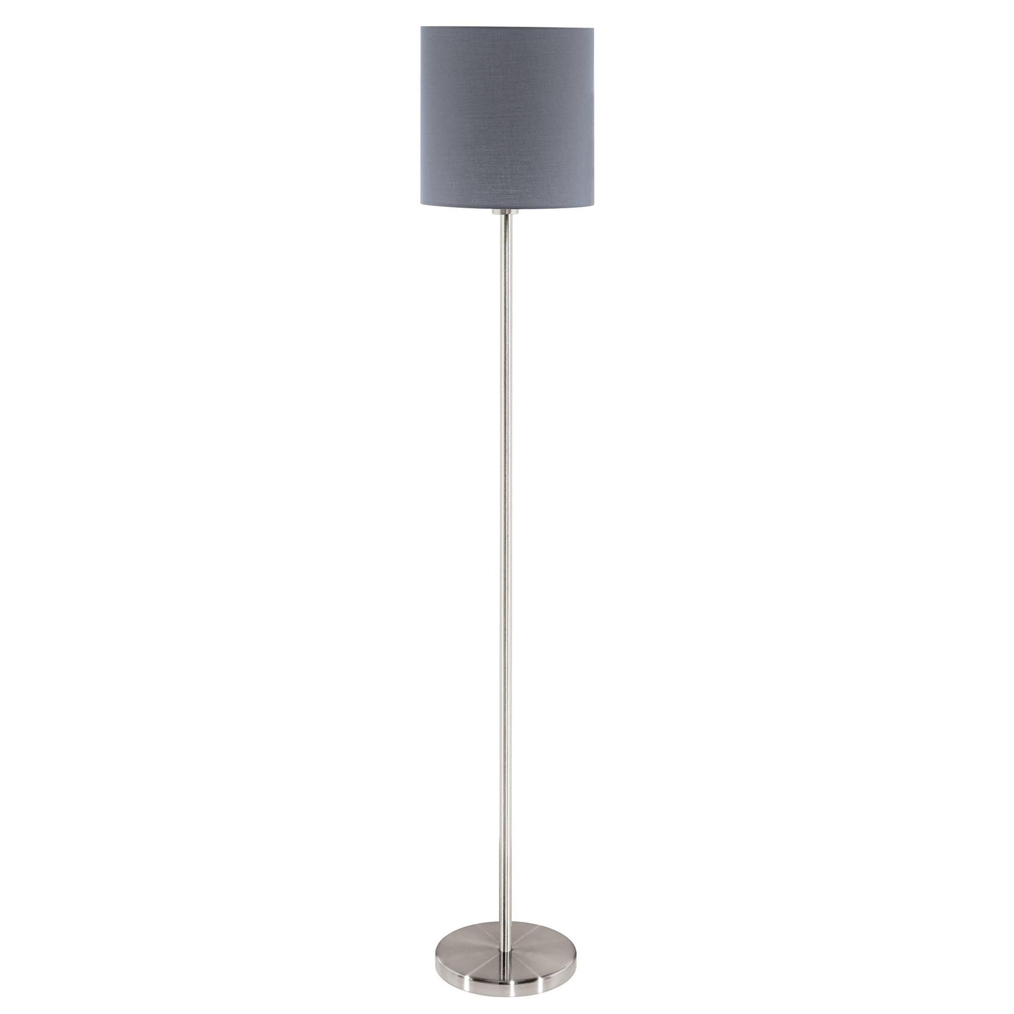 Lampadaire tissu gris PASTERI E27 1X60W