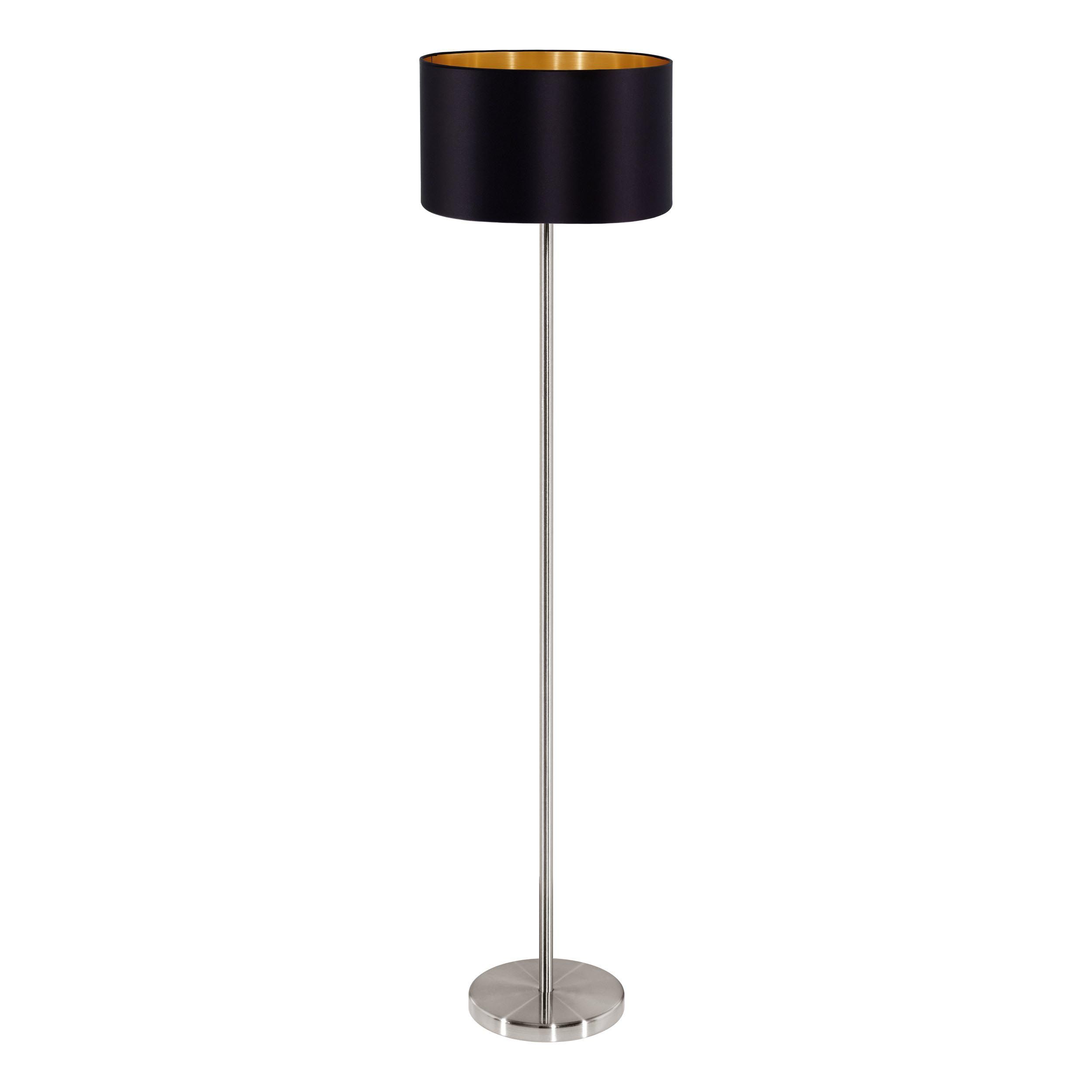 Lampadaire tissu noir MASERLO E27 1X60W