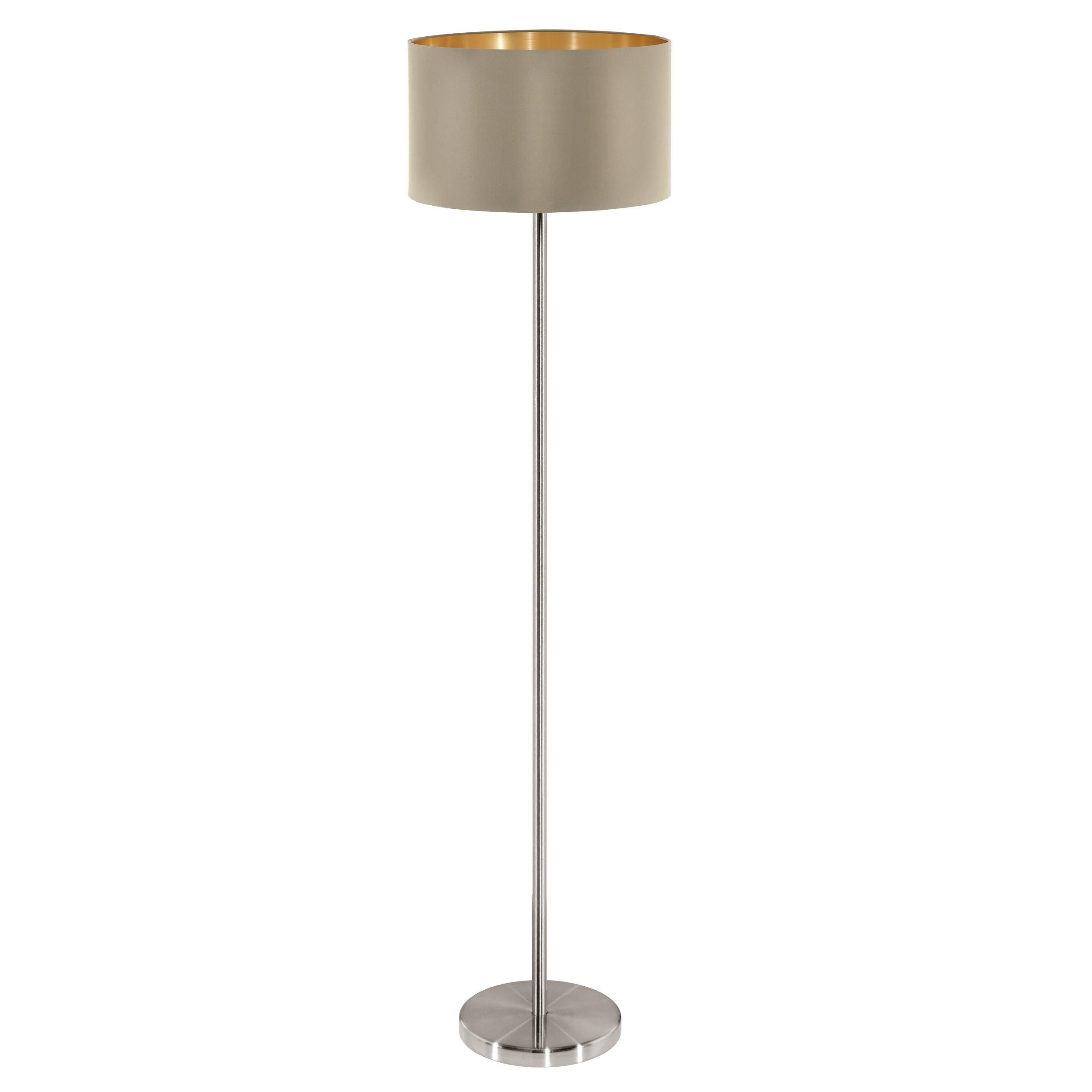 Lampadaire tissu taupe MASERLO E27 1X60W