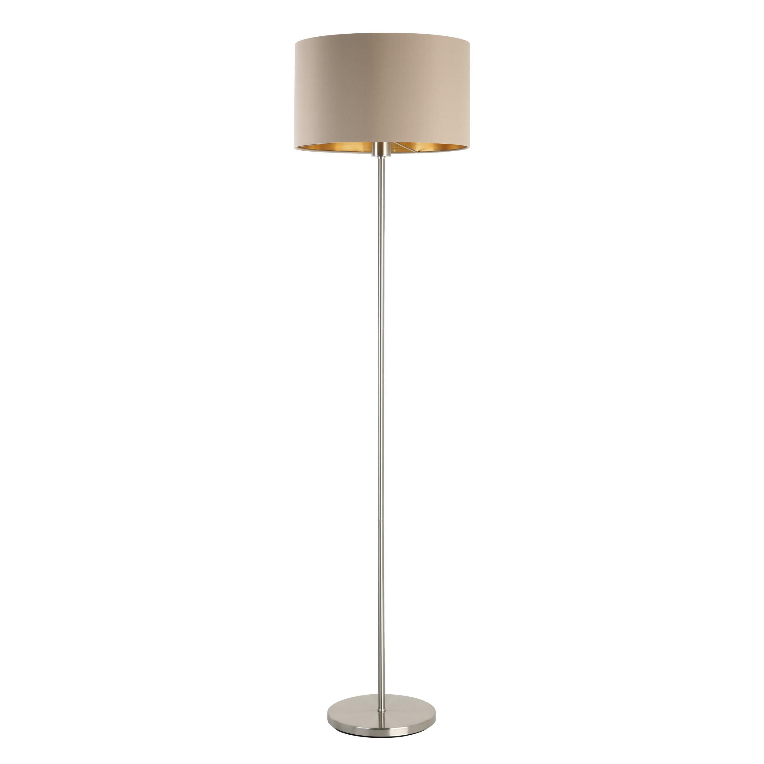 Lampadaire tissu taupe MASERLO E27 1X60W