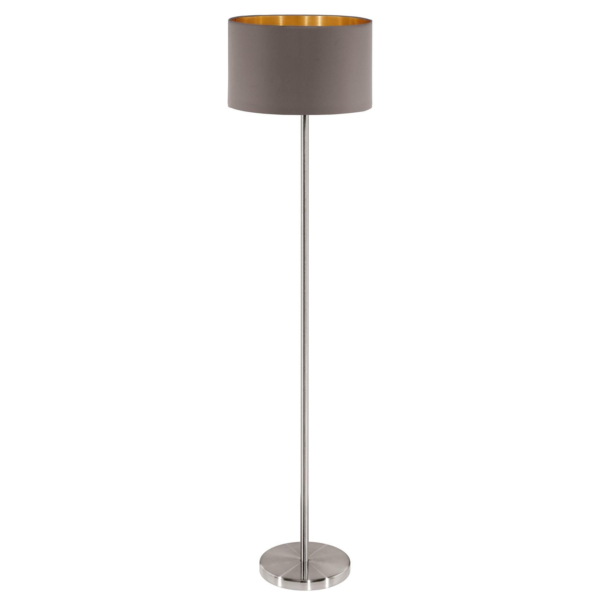 Lampadaire tissu marron MASERLO E27 1X60W