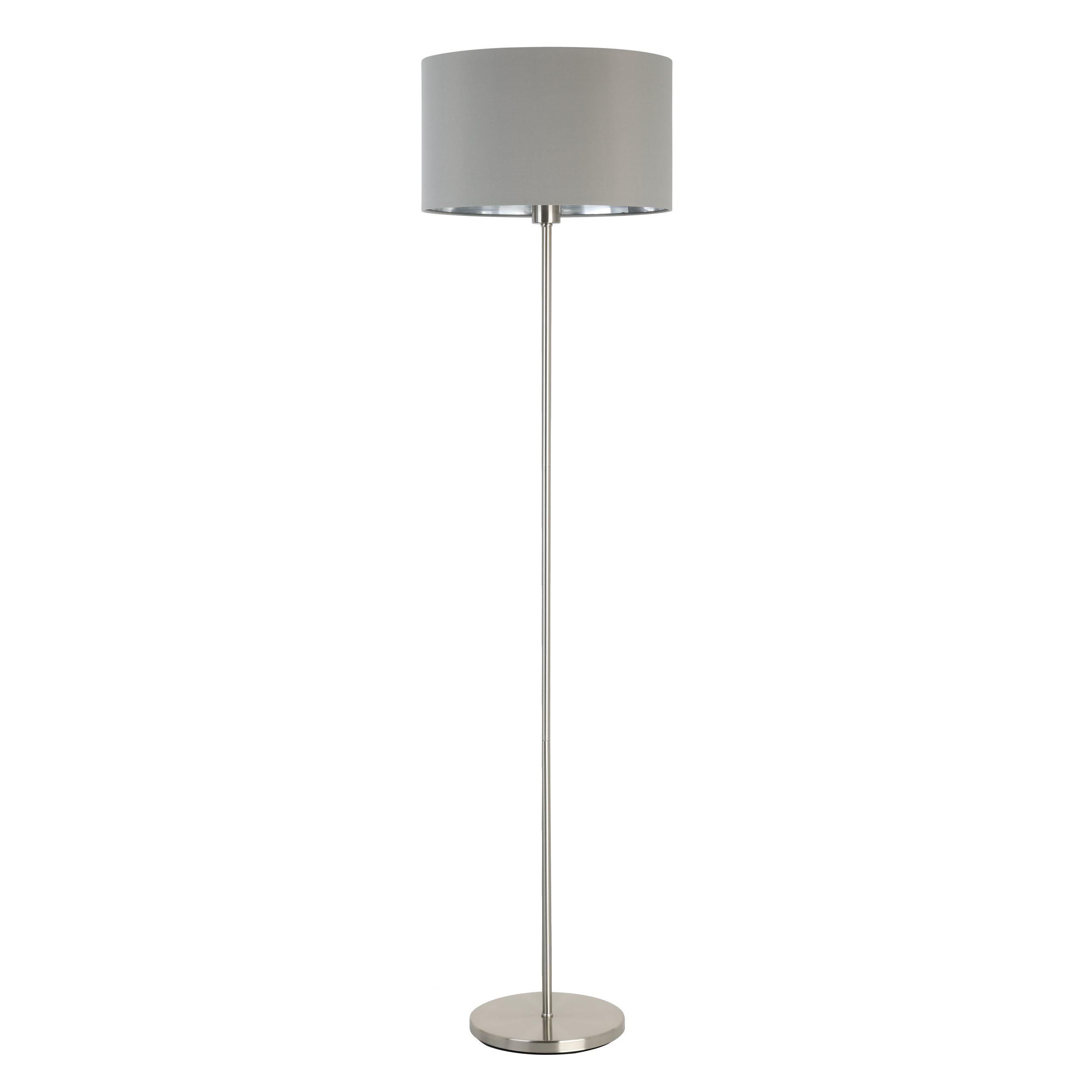 Lampadaire tissu gris MASERLO E27 1X60W