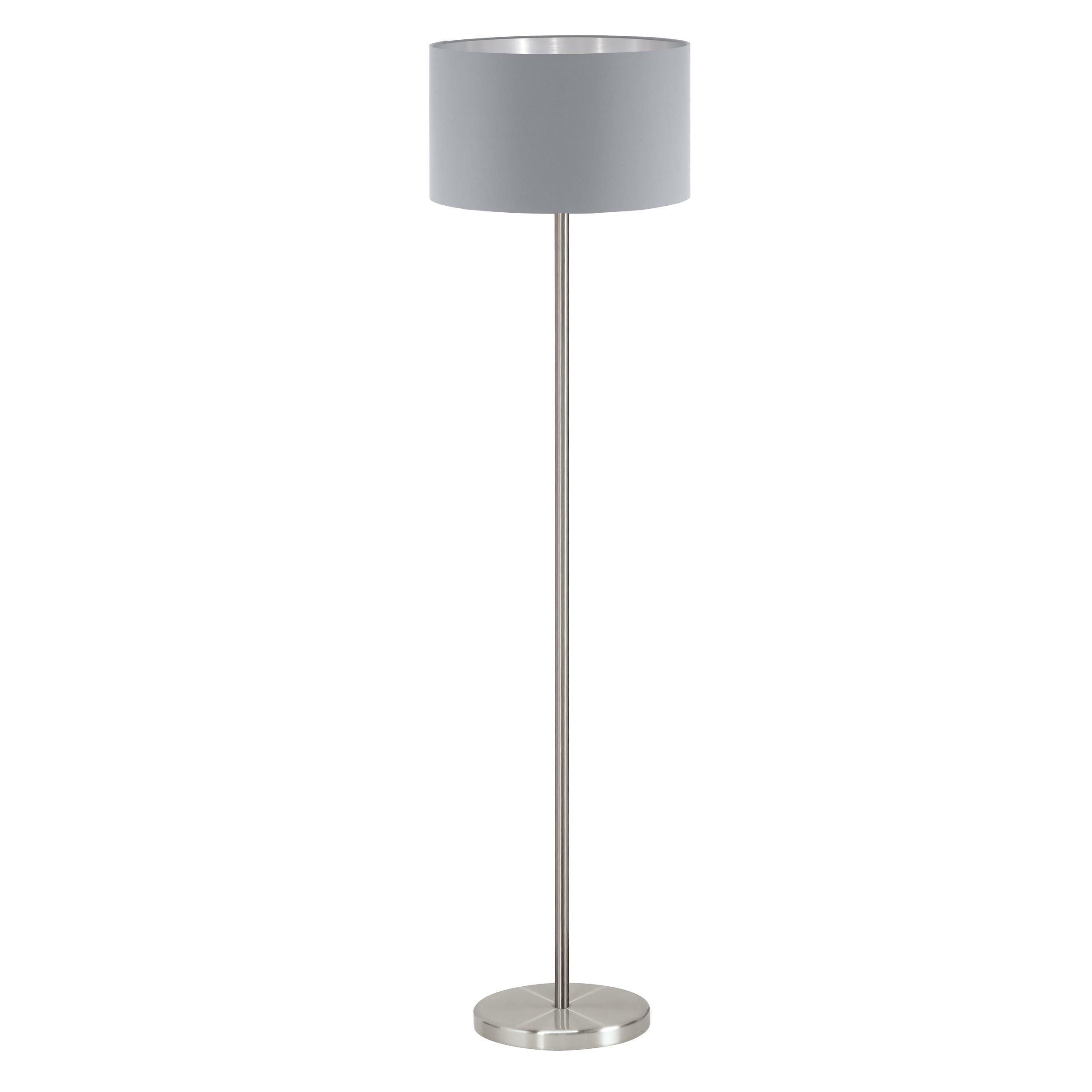 Lampadaire tissu gris MASERLO E27 1X60W