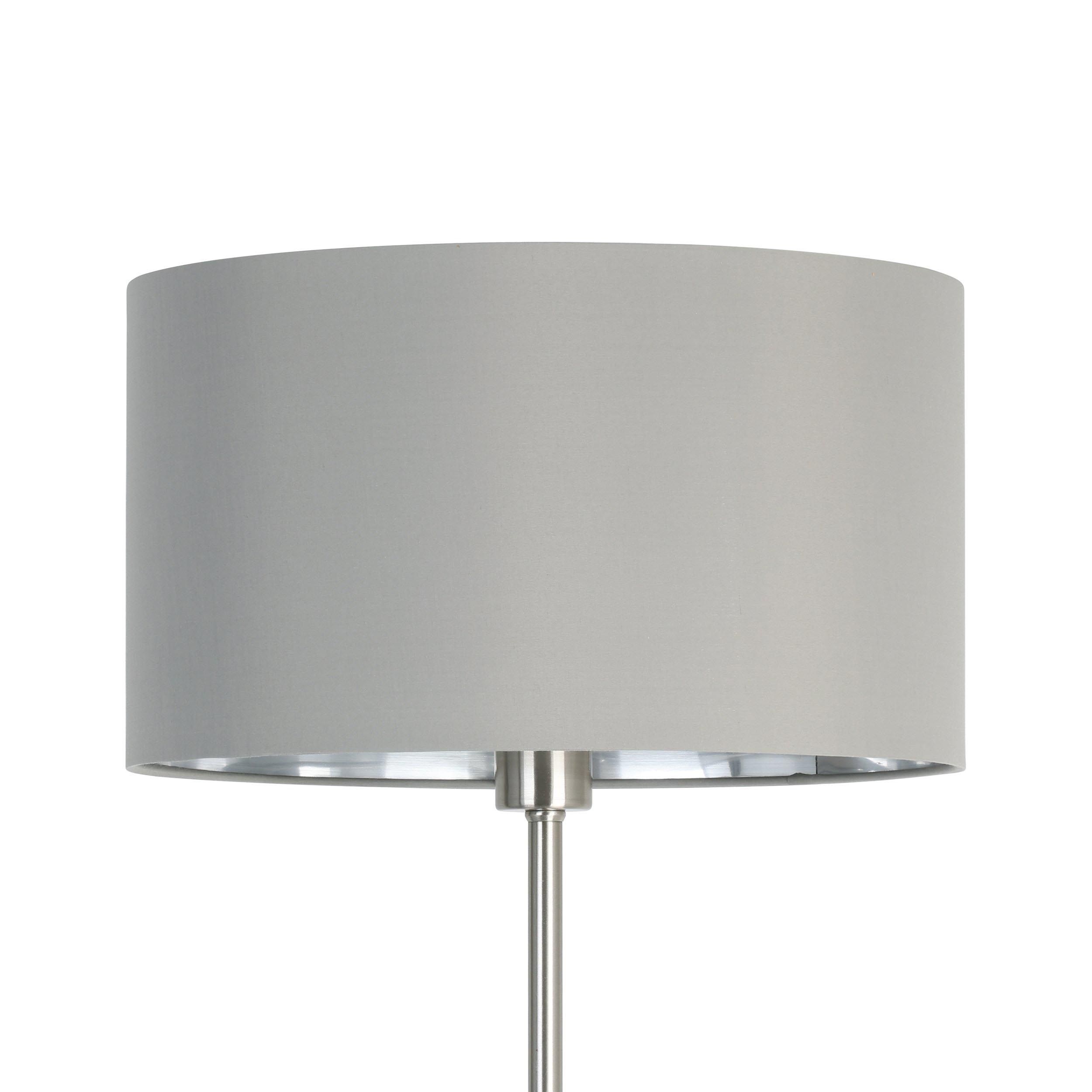 Lampadaire tissu gris MASERLO E27 1X60W