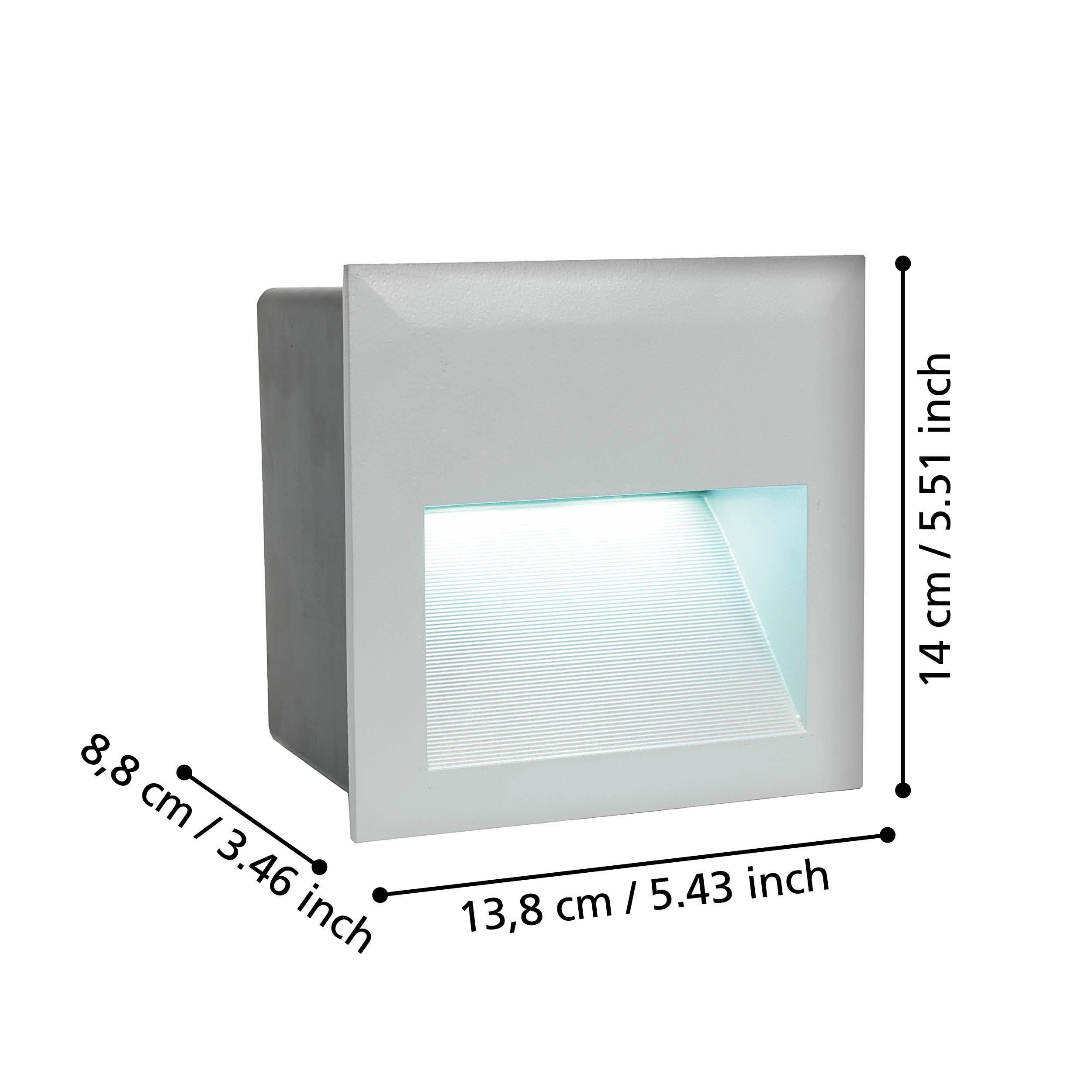 Applique extérieure métal argenté ZIMBA-LED LED INT 1X3,7W