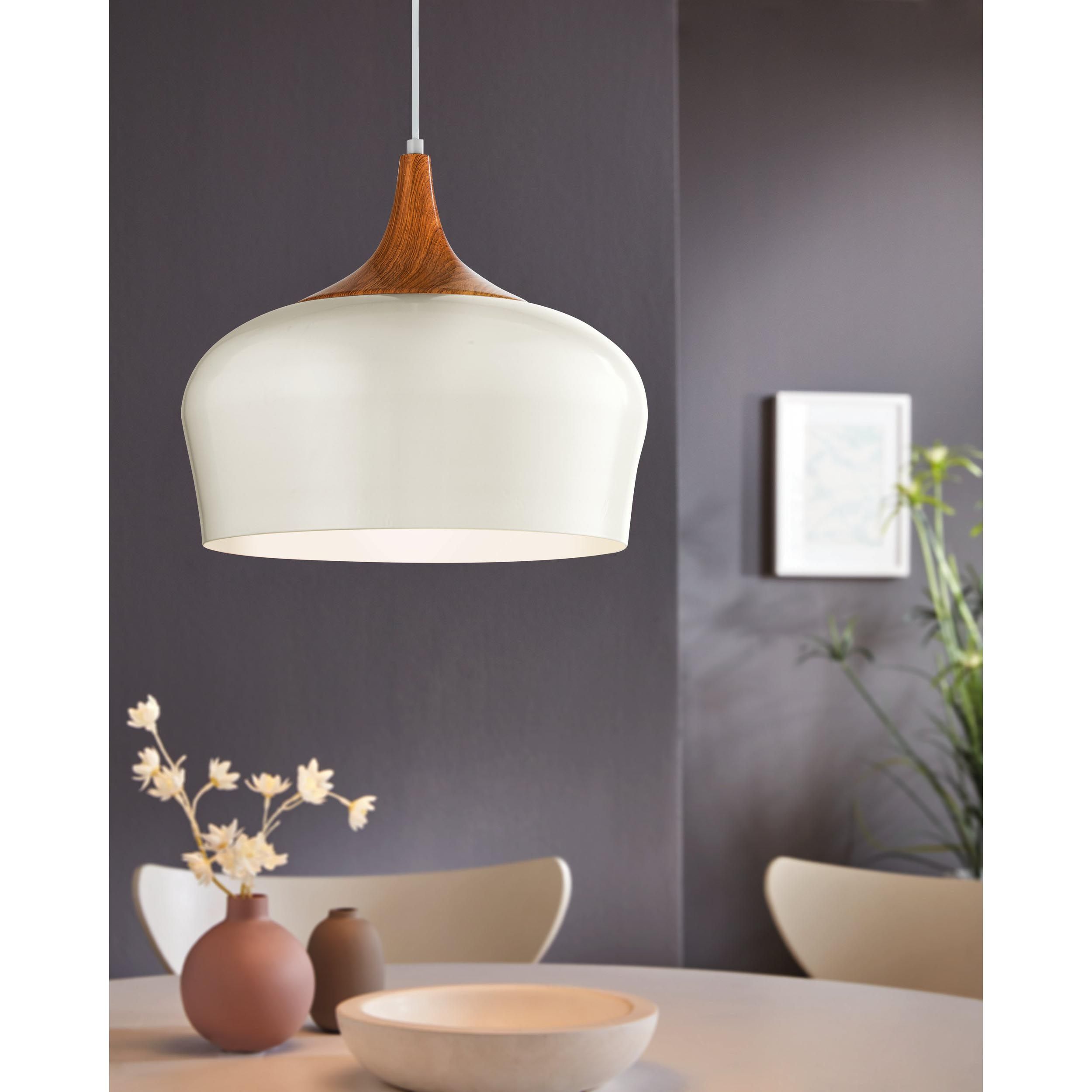 Suspension métal creme OBREGON E27 1X60W