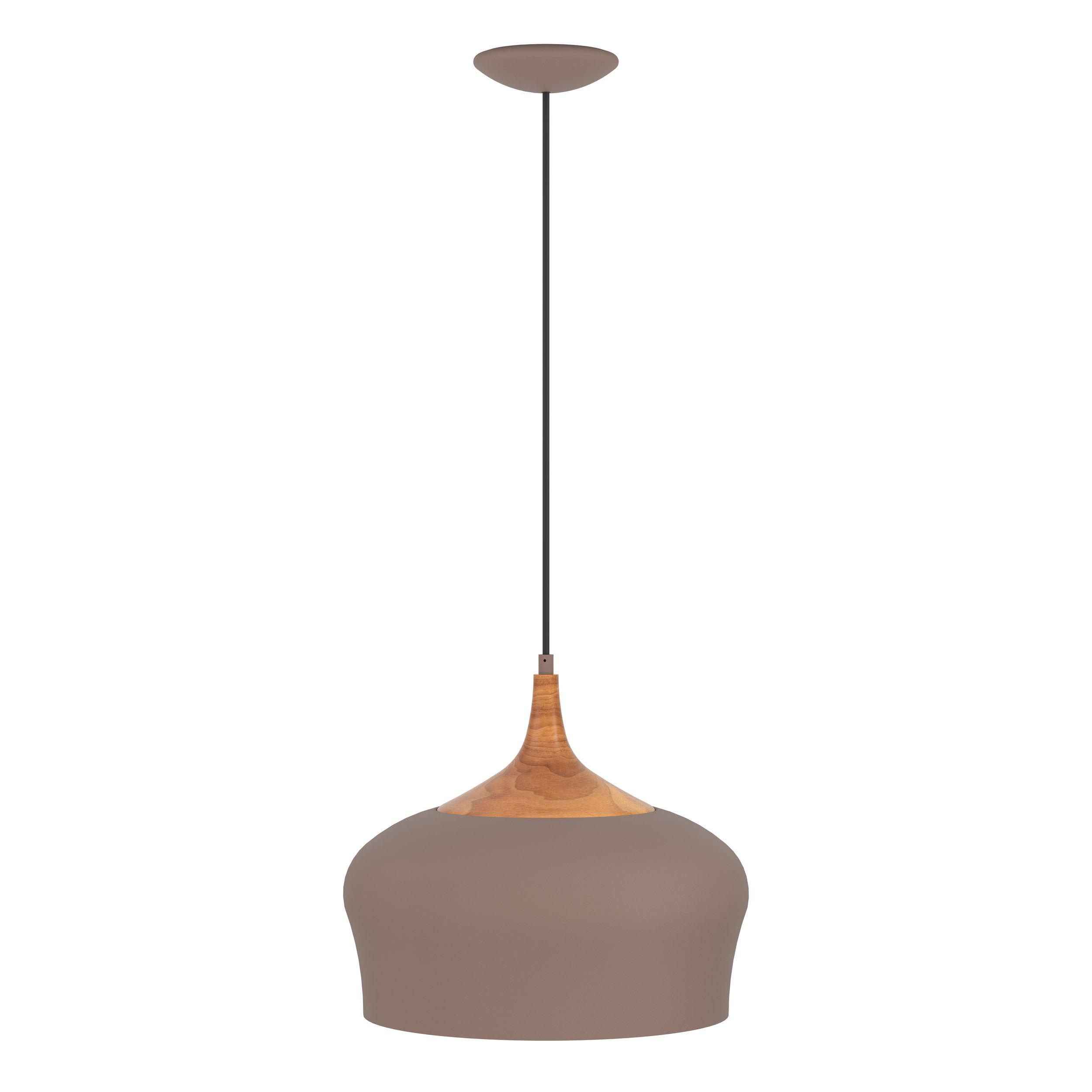 Suspension métal marron OBREGON E27 1X60W