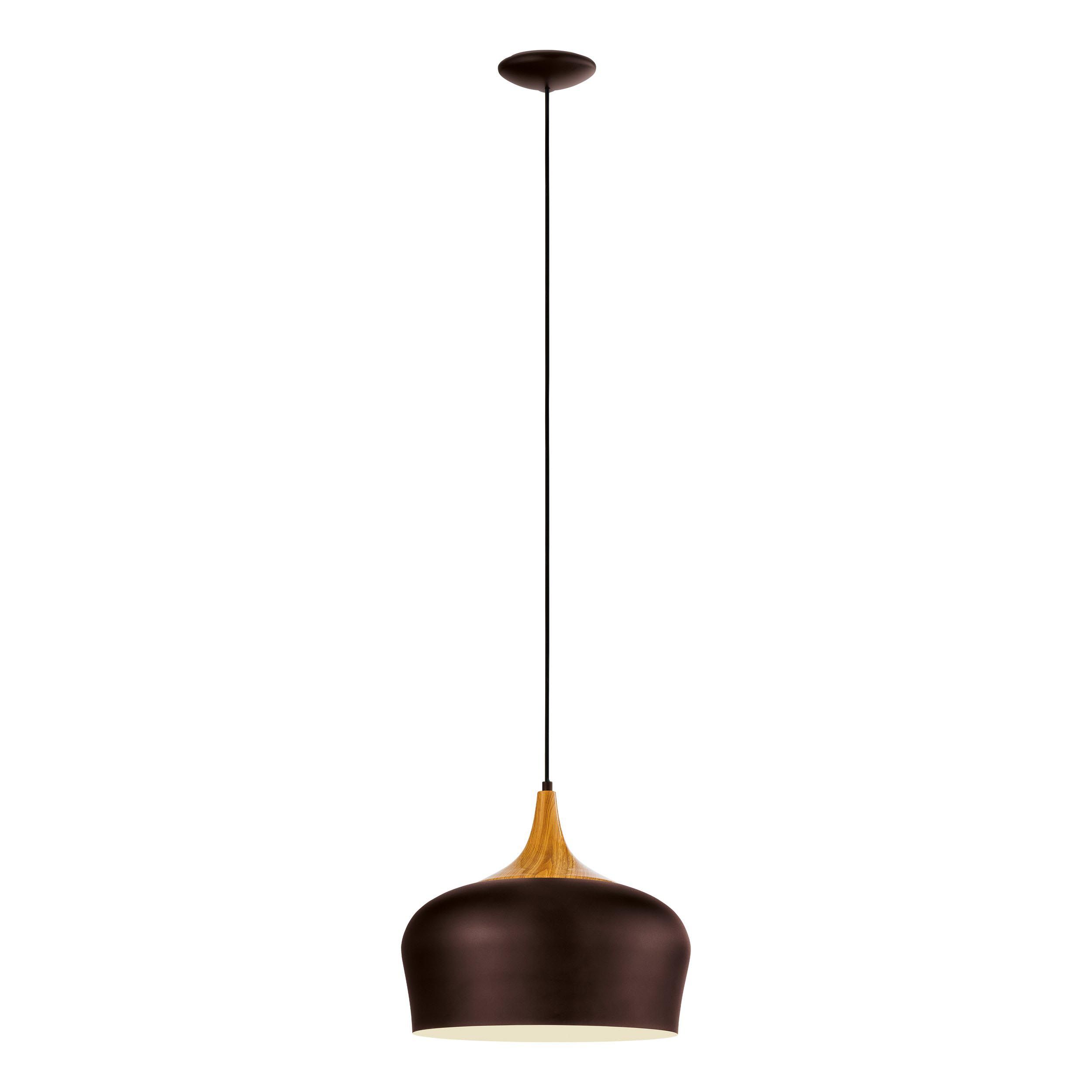 Suspension métal marron OBREGON E27 1X60W