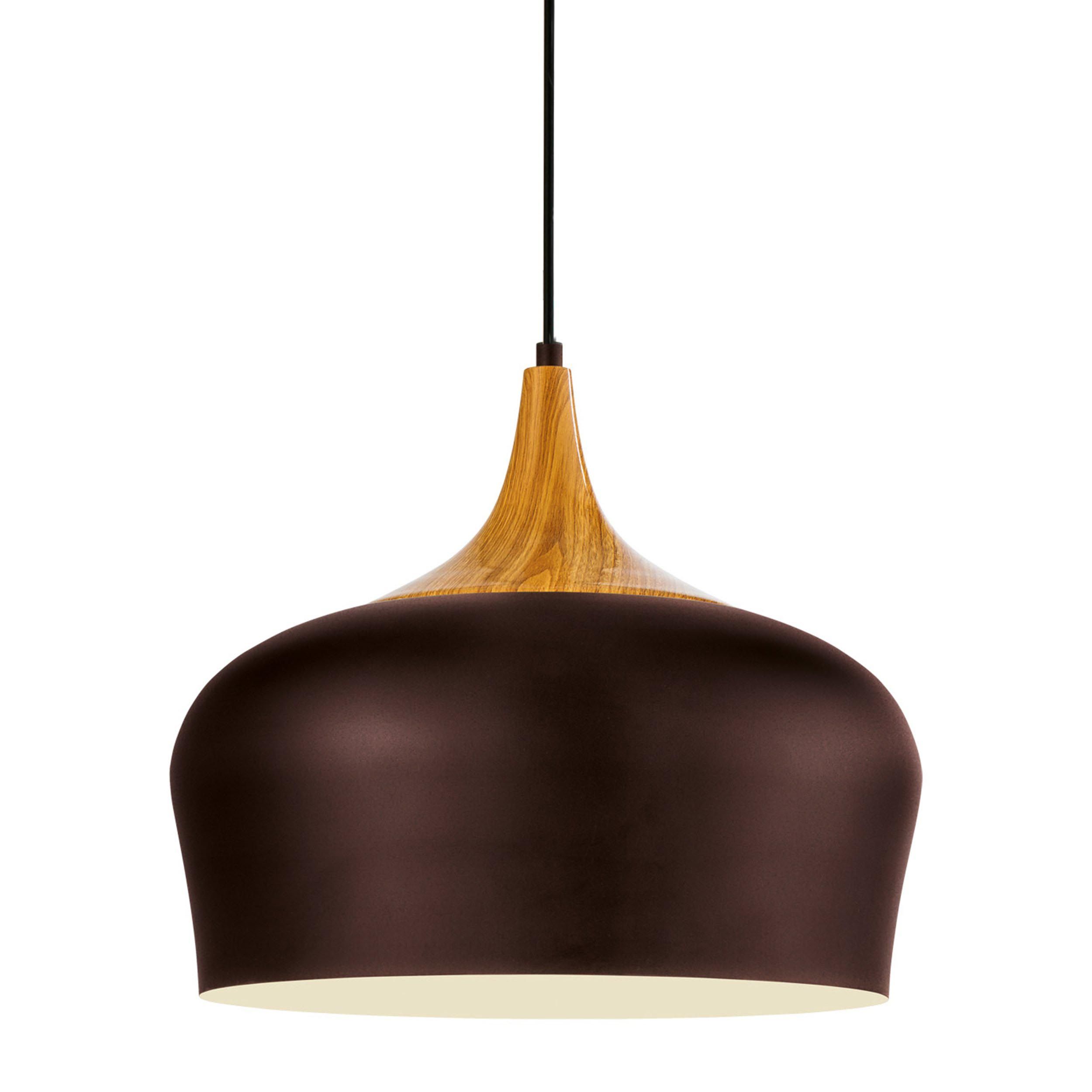 Suspension métal marron OBREGON E27 1X60W