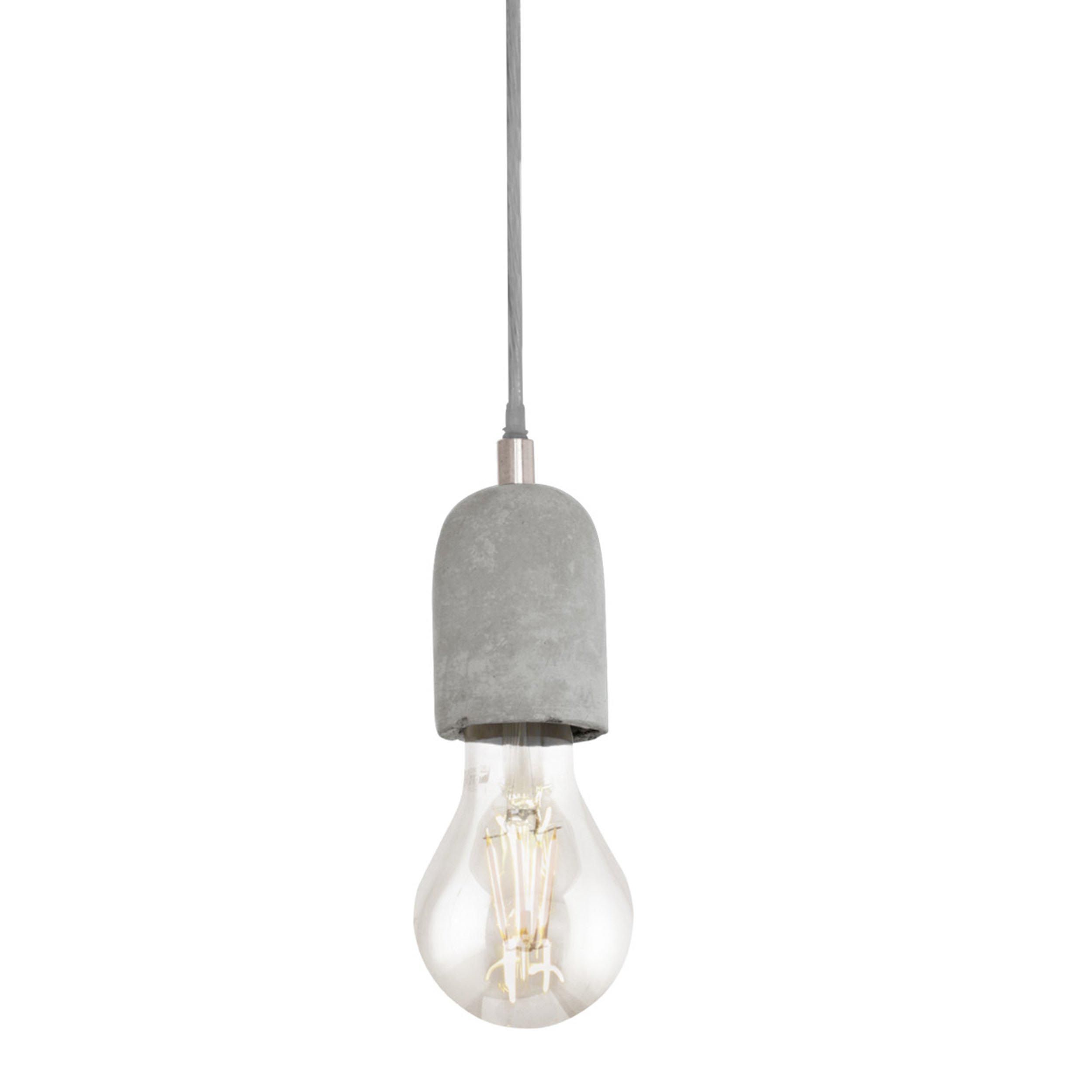 Suspension métal gris SILVARES E27 1X60W